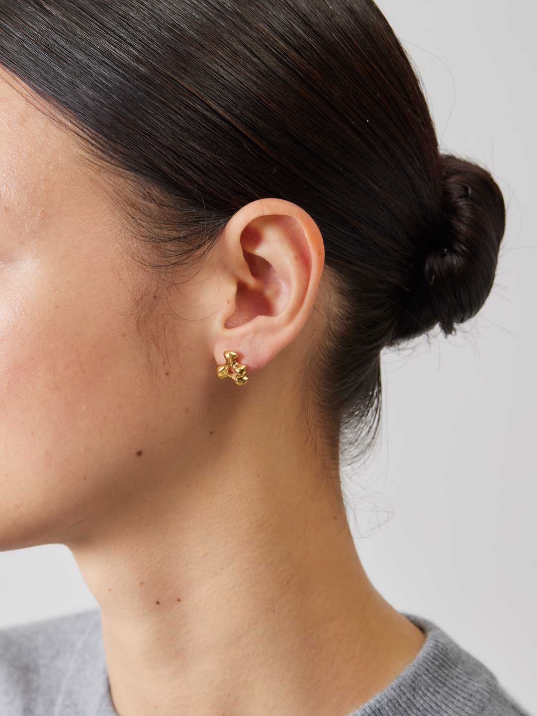 Simone Studs Pierced Earrings - Yellow Gold