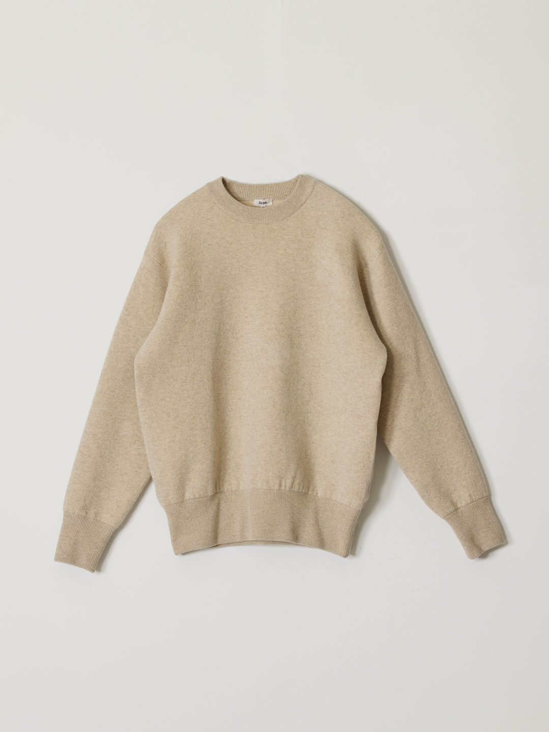 Double Faced Knit Sweat Shirt - Beige