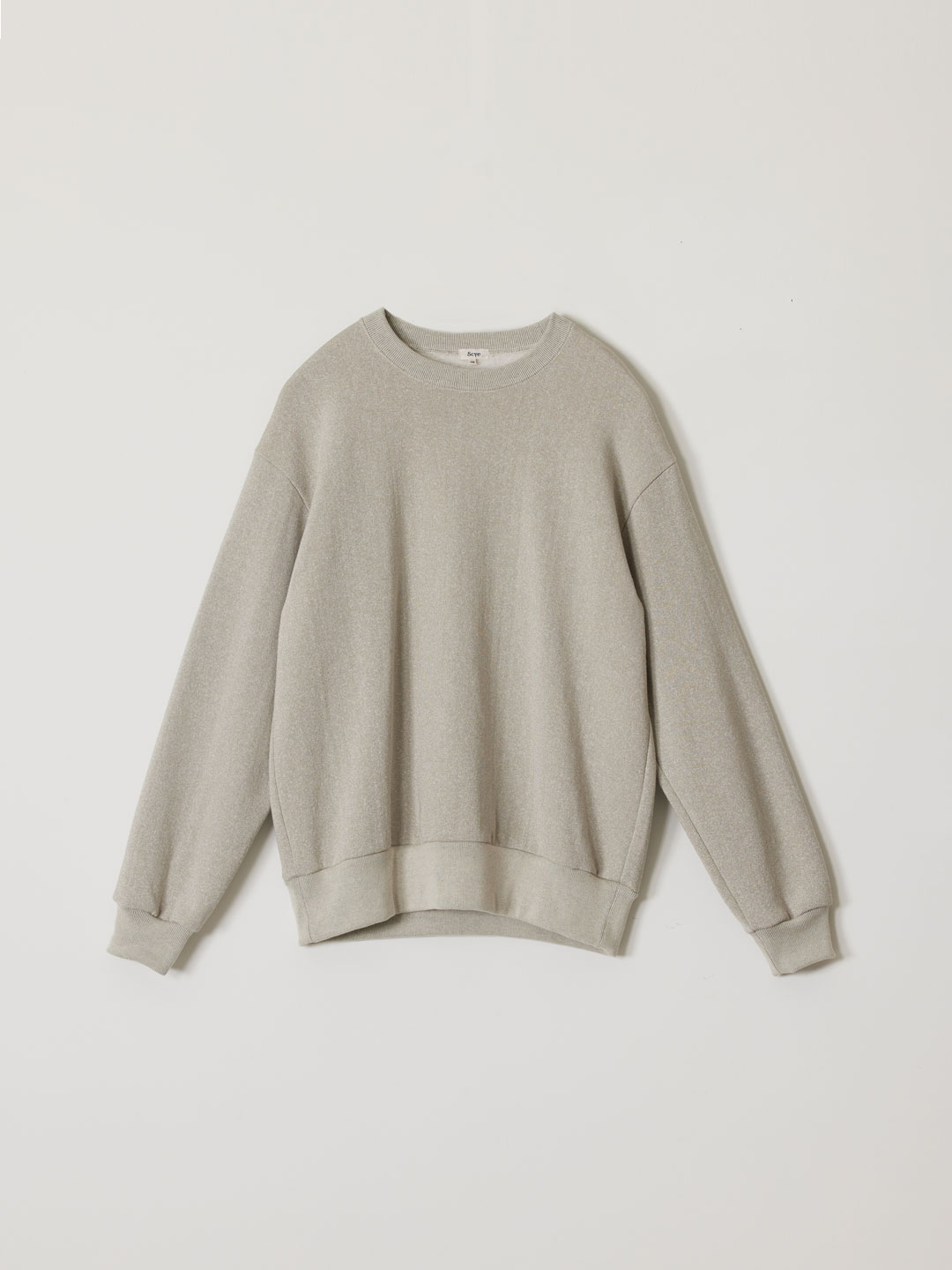 Cotton Lurex Fleece Back Sweat Shirt - Silver