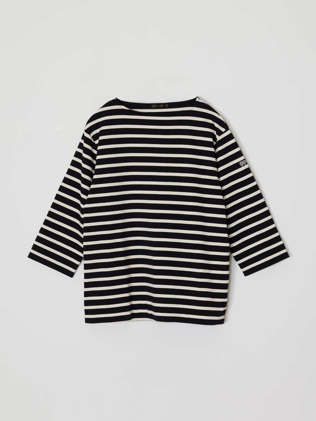 Striped Cotton Jersey Basque Shirt - Black