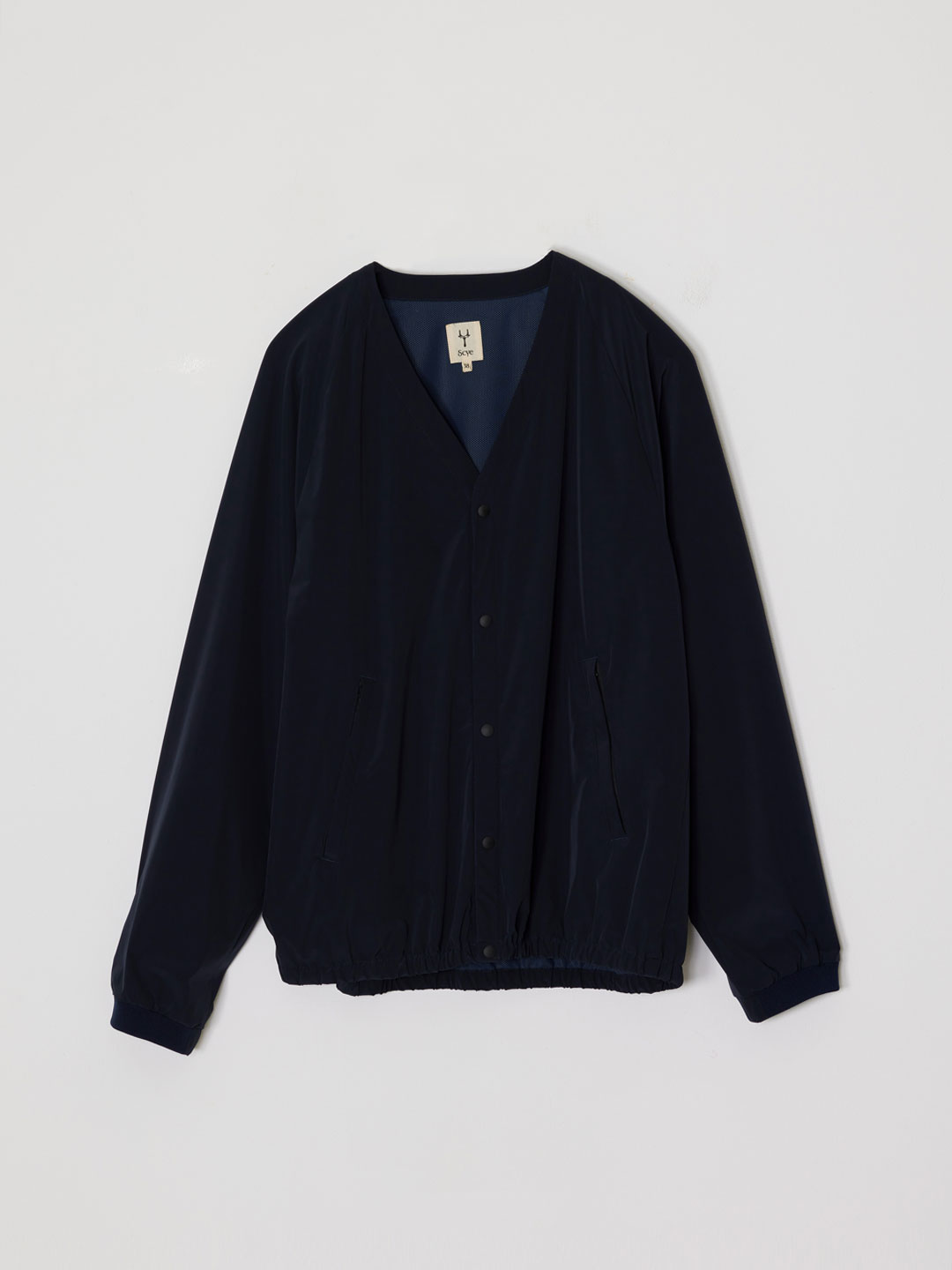 Ultra 2Way Nylon Stretch Snap Cardigan Jacket - Navy