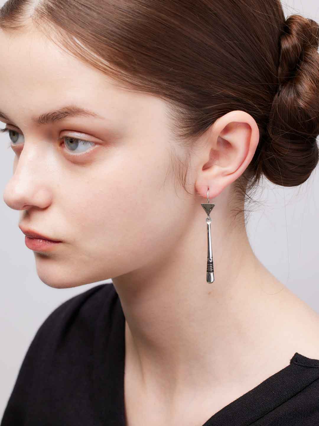 Farah Pierced Earring - Silver