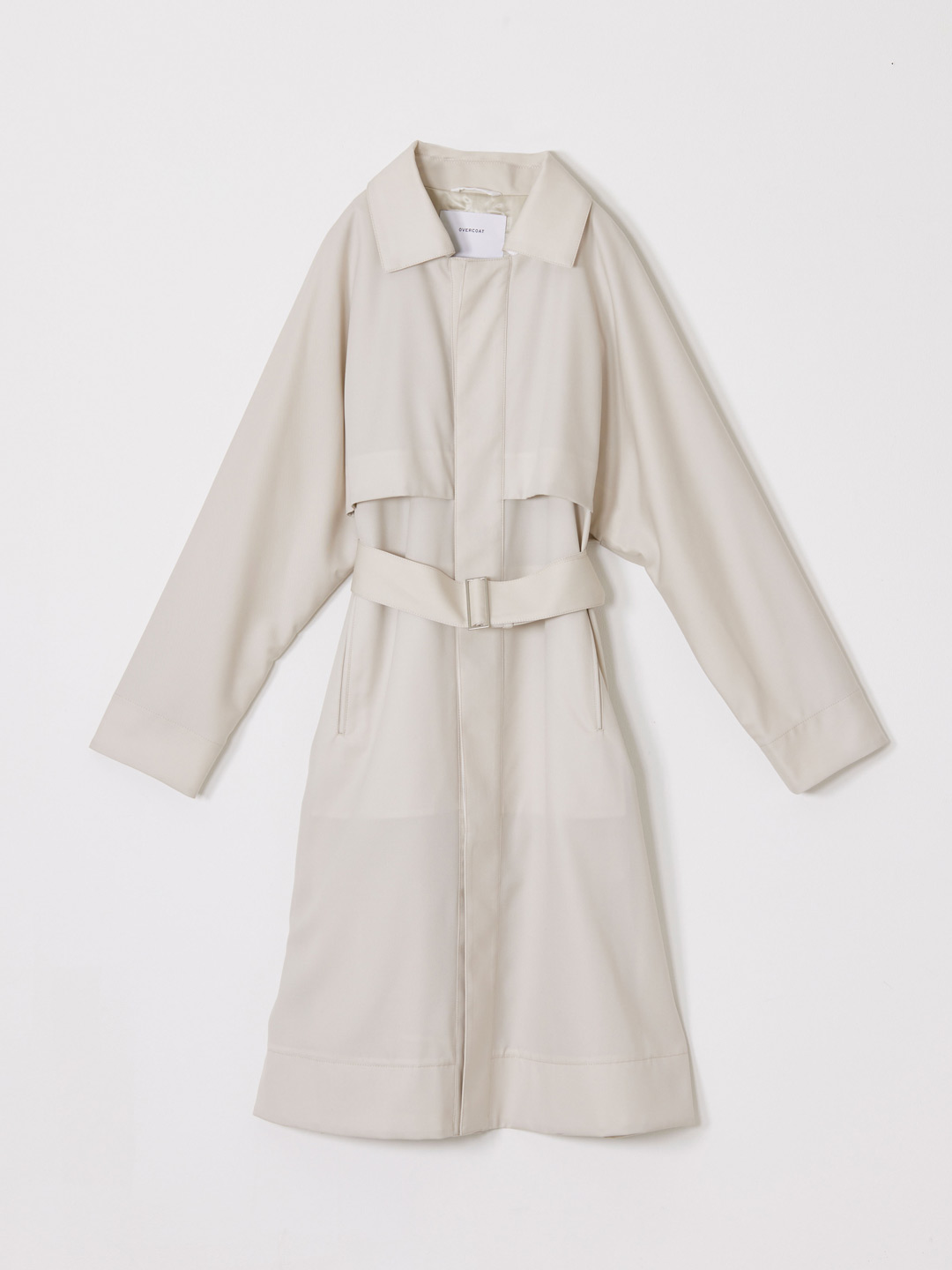 Cape Shoulder Overcoat - Beige