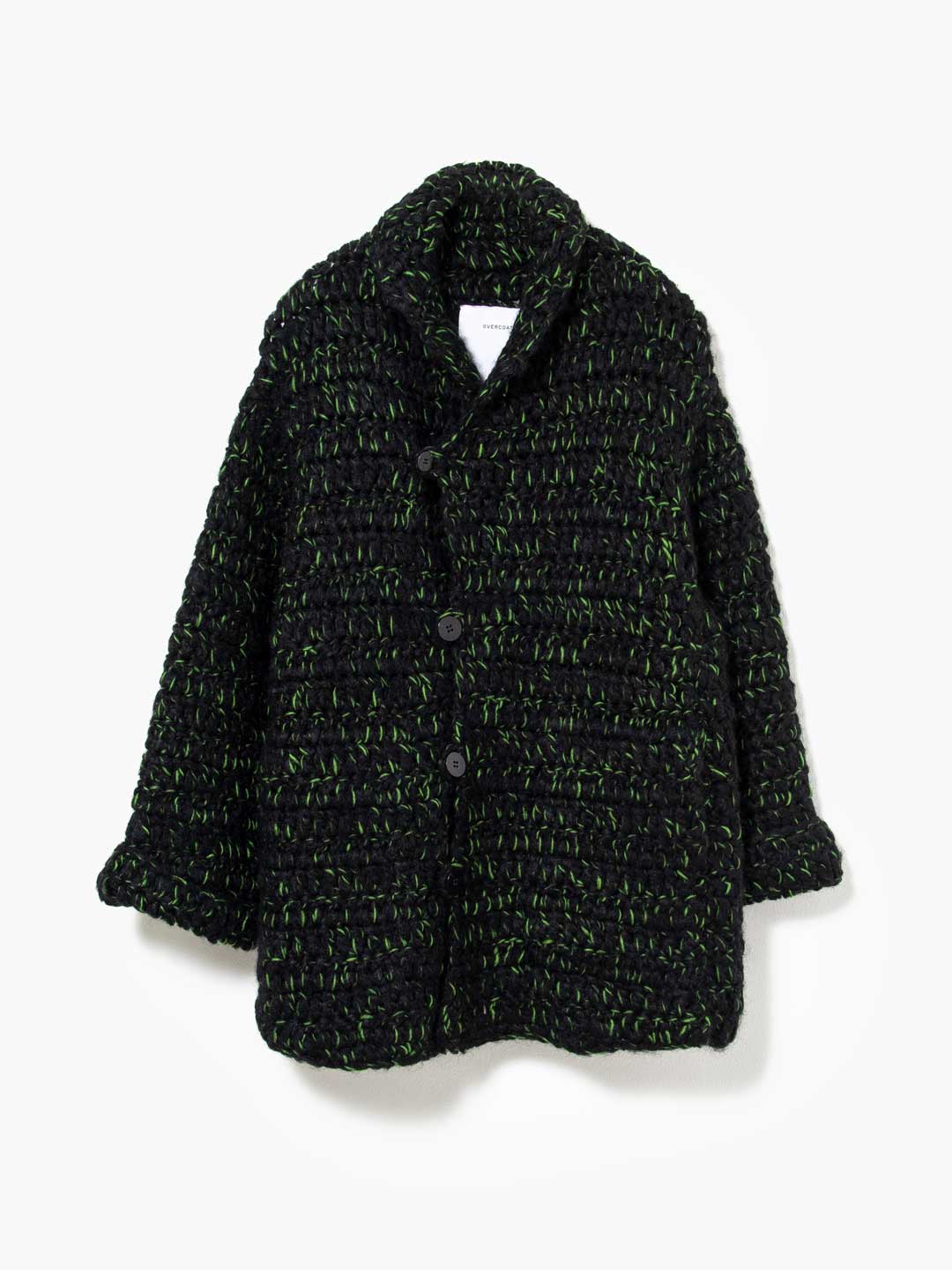 Wool Mohair Hand-Knit Crochet Cardigan - Multi Color