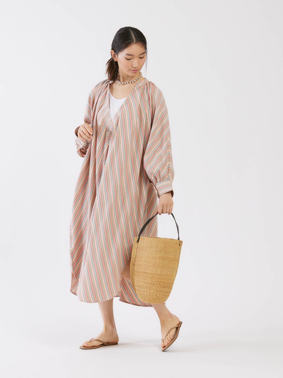 No.26 Ribbon Tall Handbag - Natural