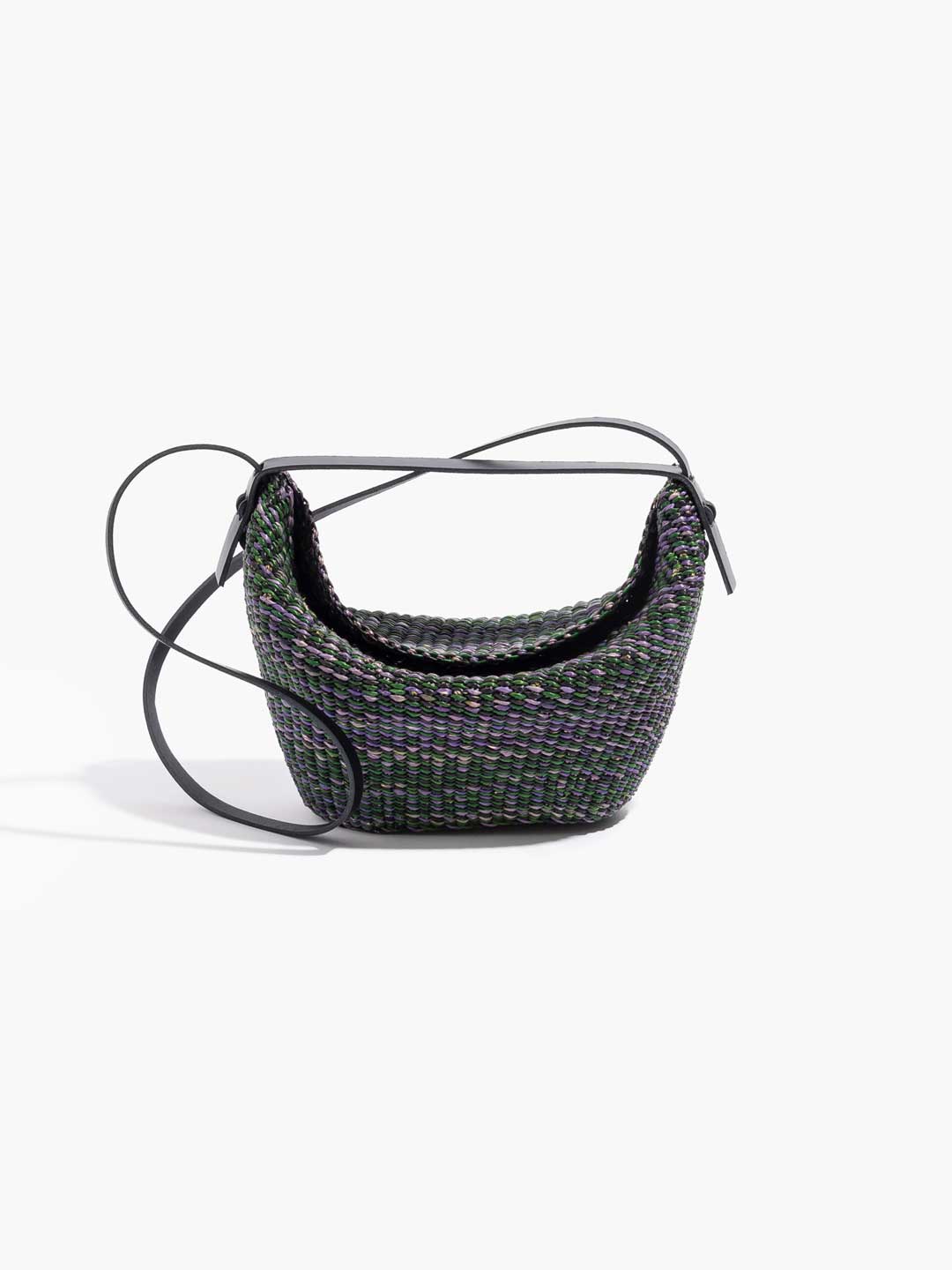 No.35 Mini Croissant Shoulder Bag - Green