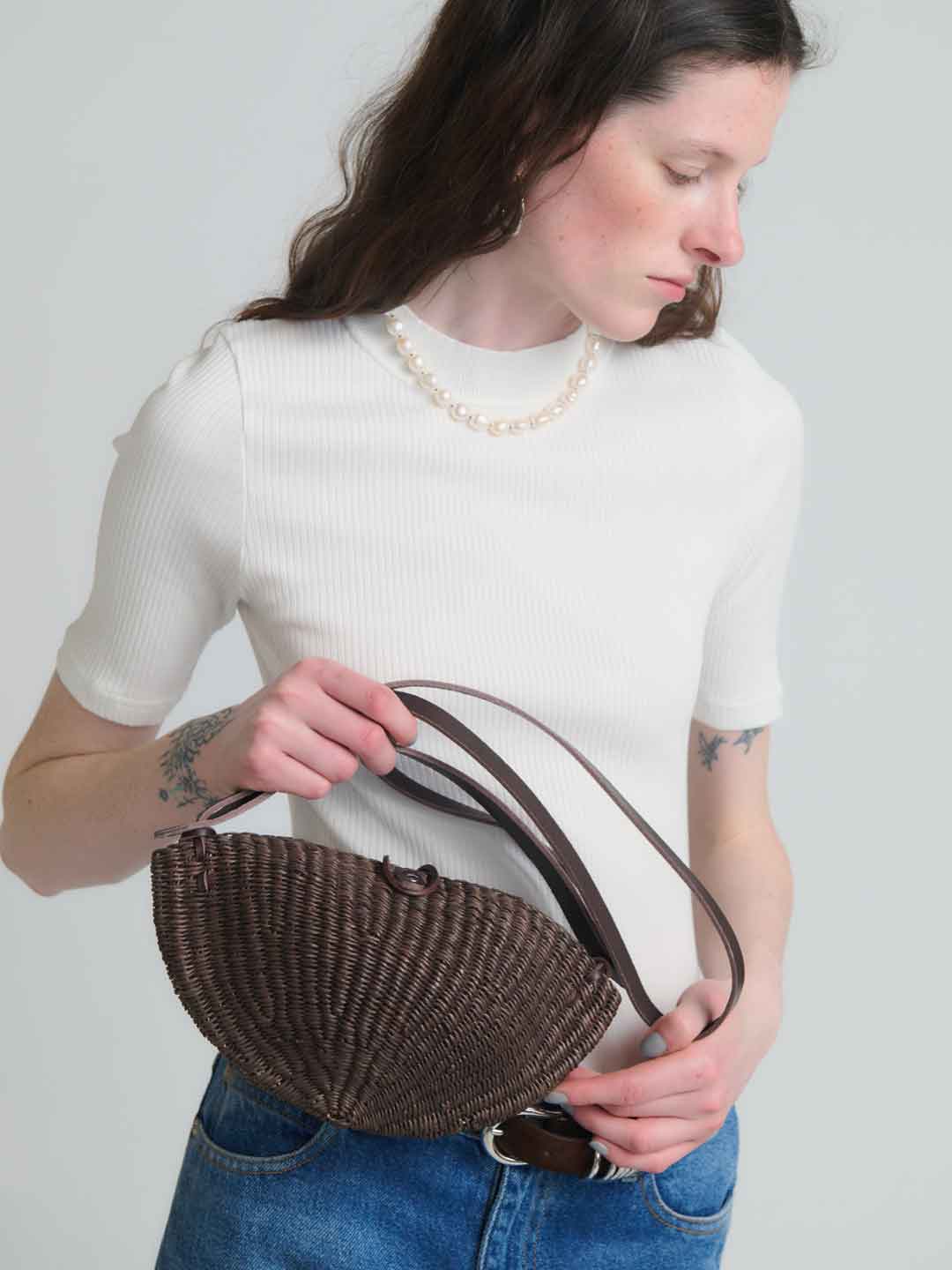 No.33 Small Walnut Shoulder Bag - Brown