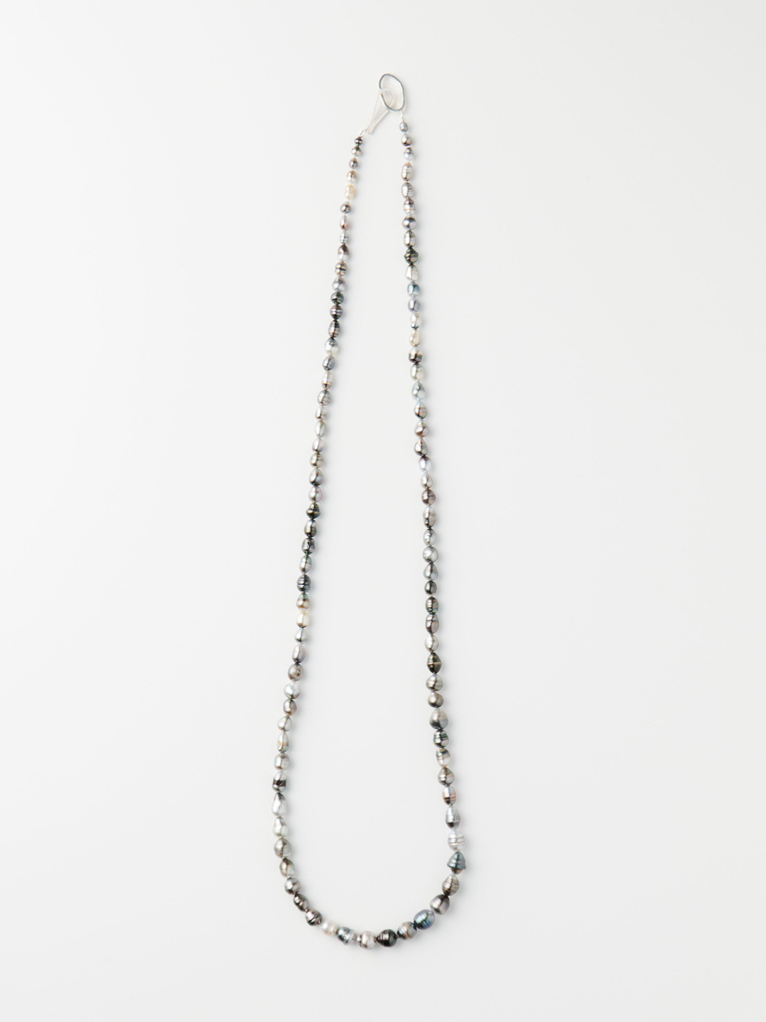 Tahitian Keshi Pearl Necklace 70cm - Silver