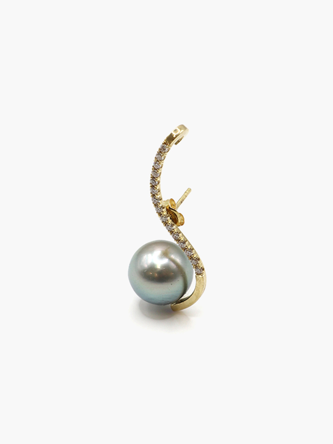 Micro Cosmos Pierced Earring - Gold