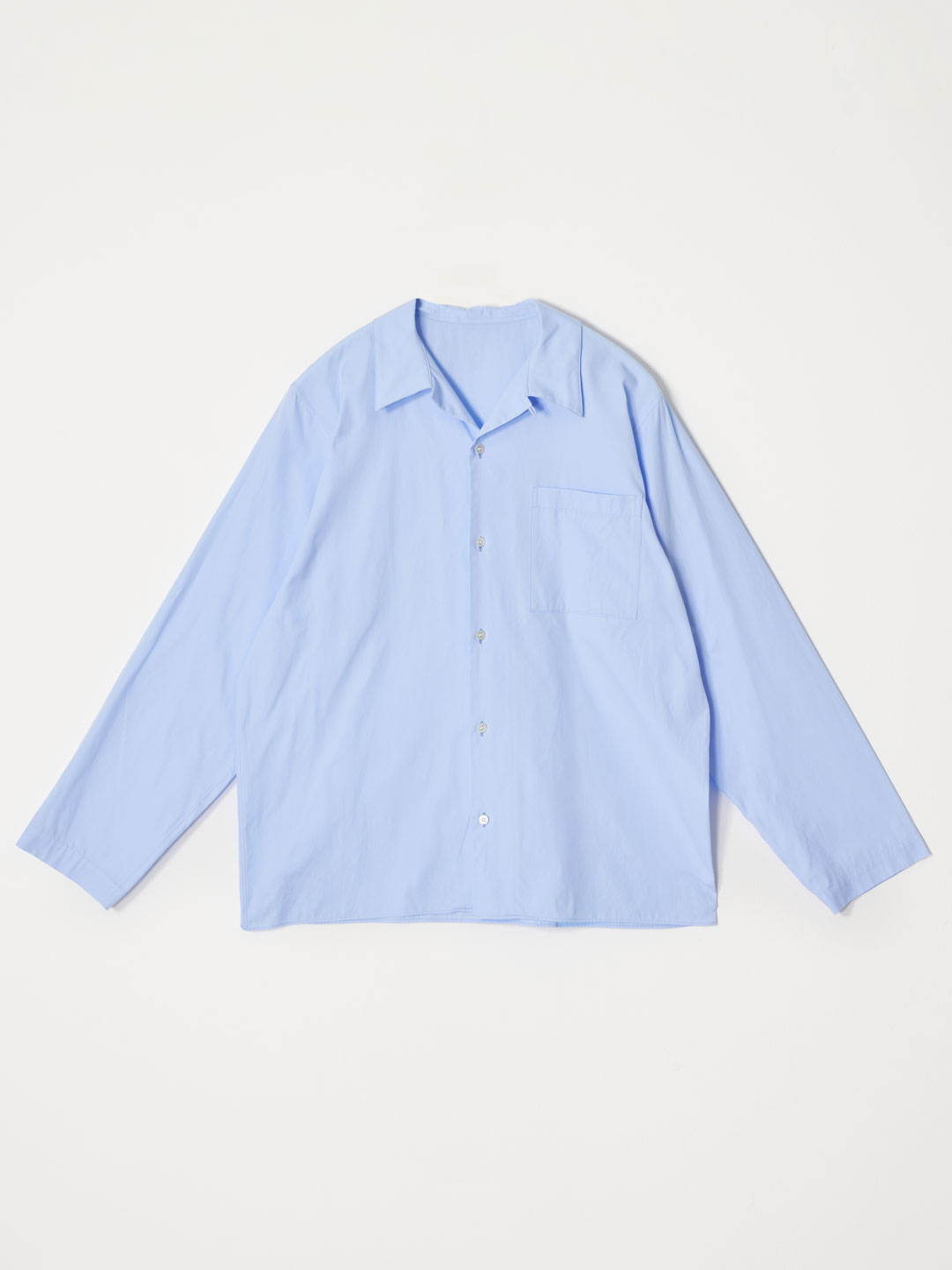 Cotton OX Pajama Shirt - Sax
