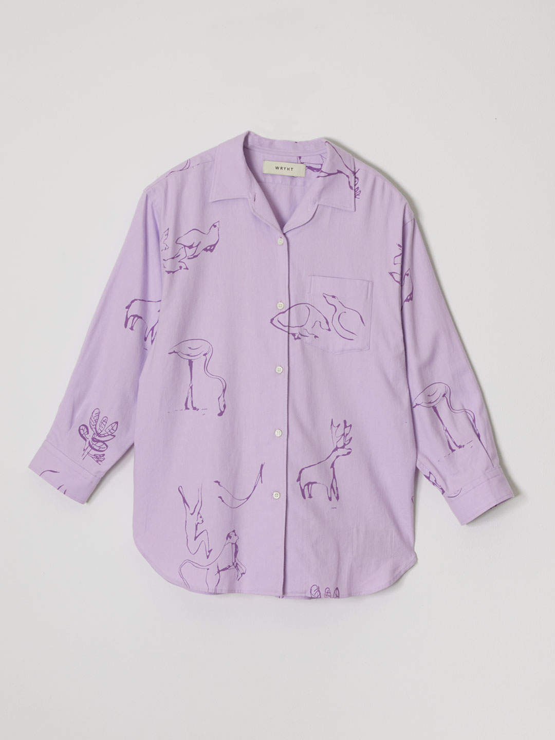One-Piece Collar Blouse - Light Purple