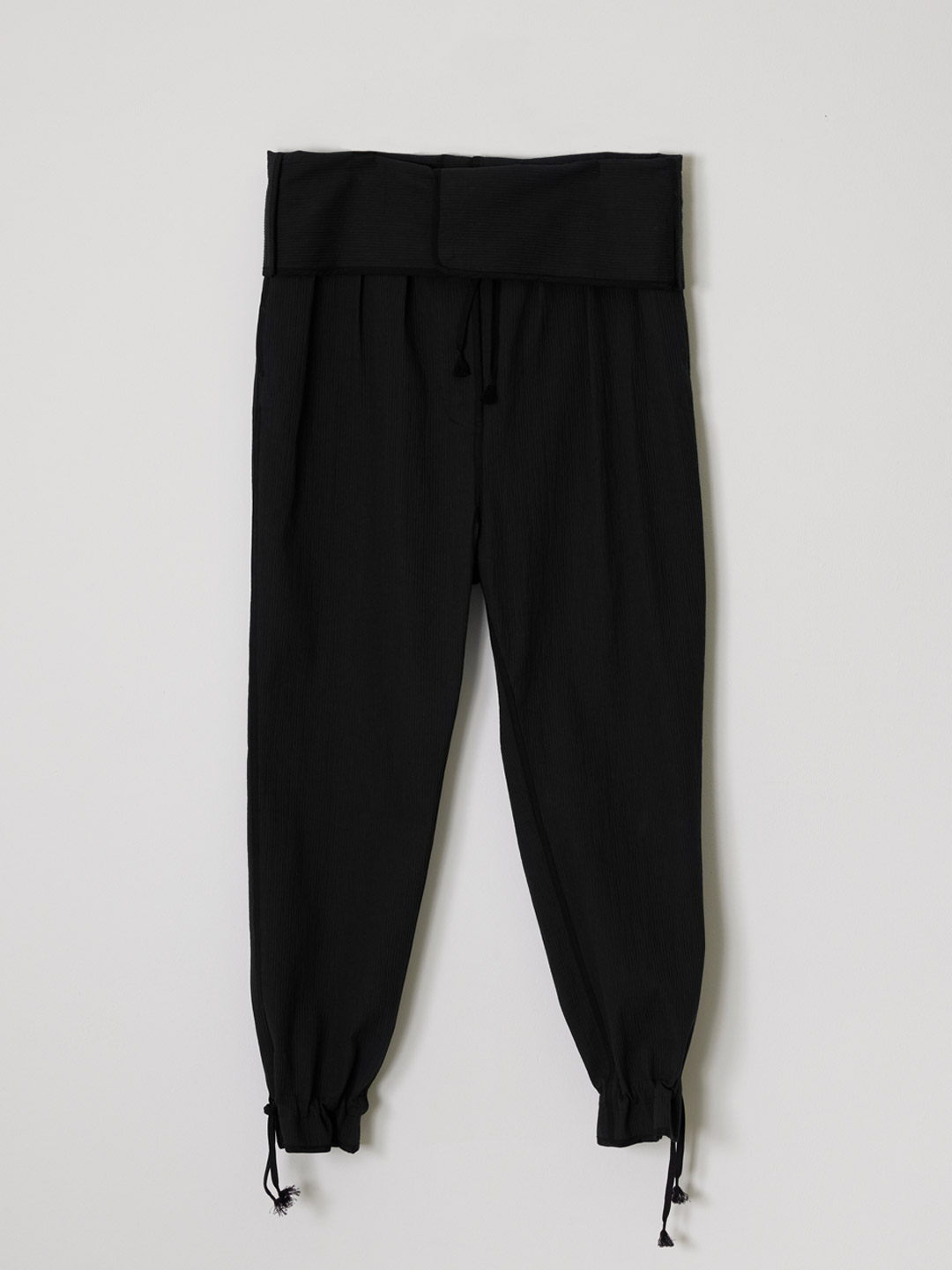 Wrap Waist Oriental Trouser - Black