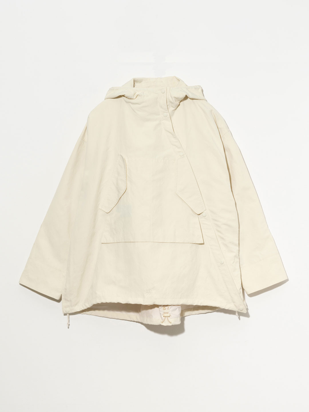 Asymmetry Front Anorak - Off White