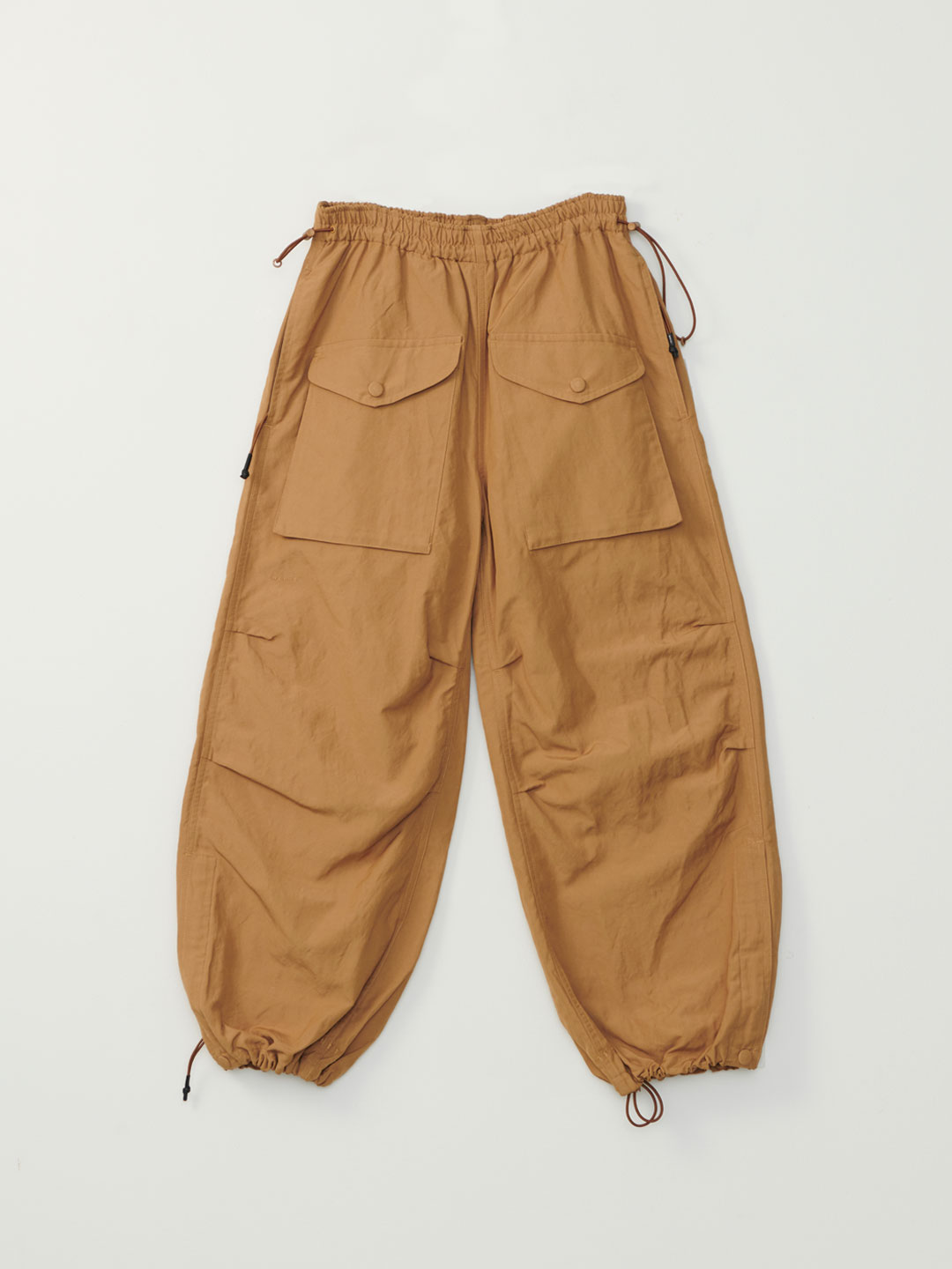 Drawstring Cargo Trousers - Beige