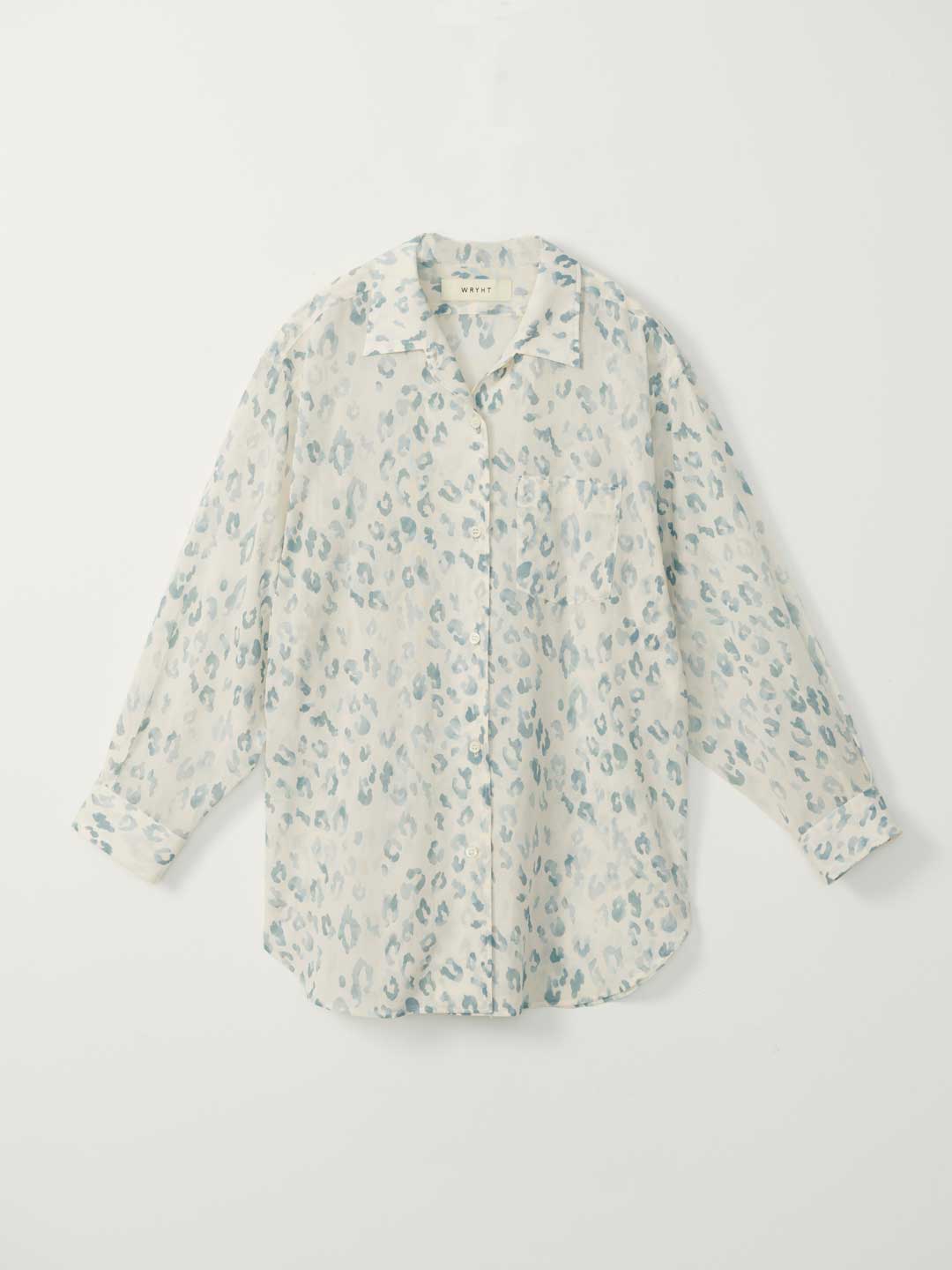 One-Piece Collar Blouse - Blue