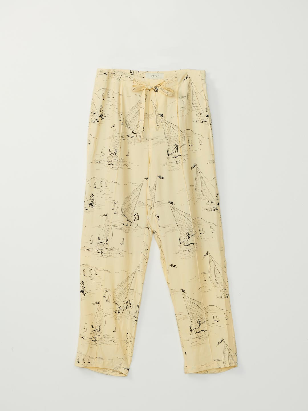 Strings Waist Trousers - Light Yellow