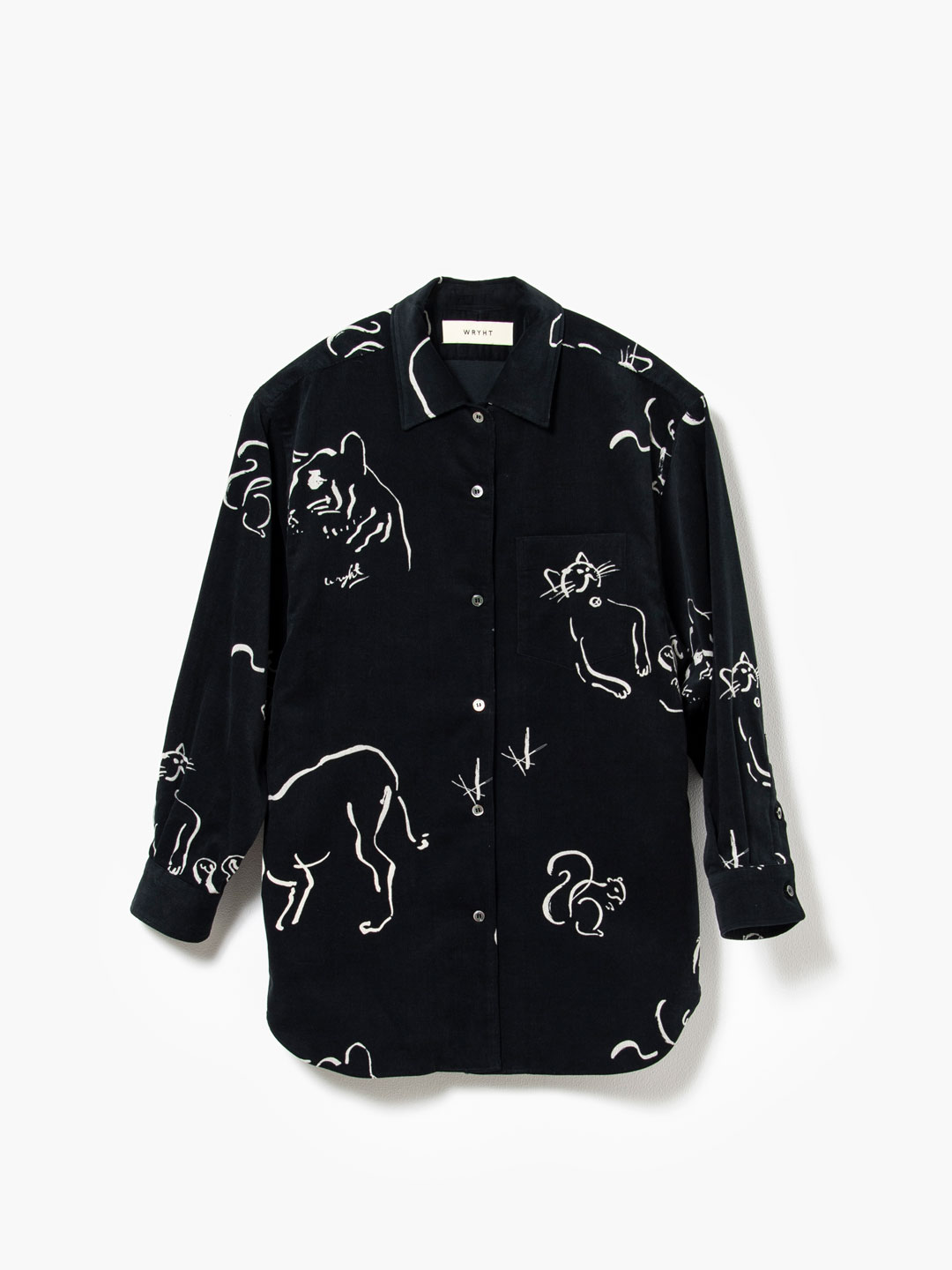 One-Piece Collar Blouse - Black