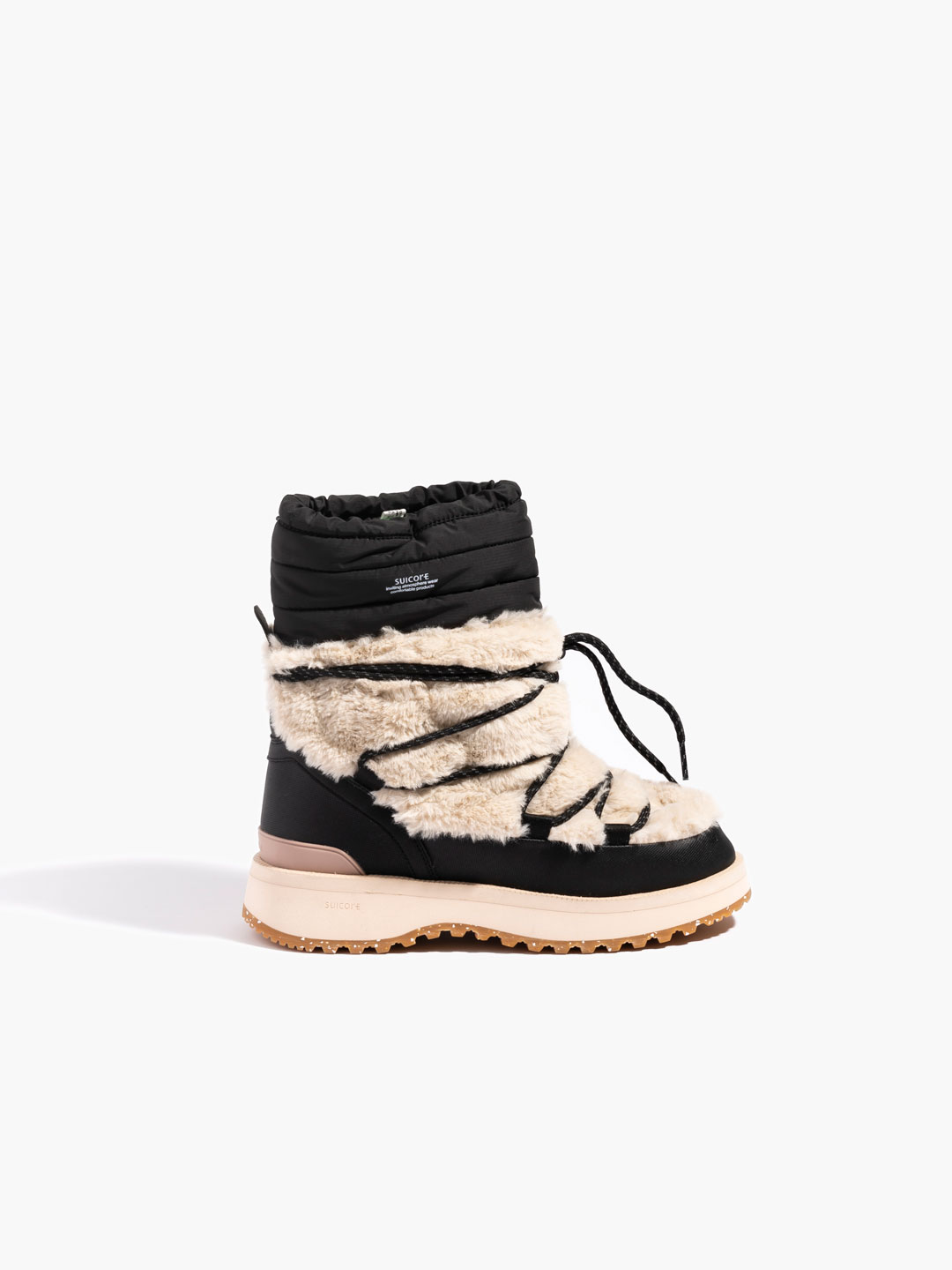 BOWER Trek Outsole Hi-lace Fur Boots - Beige