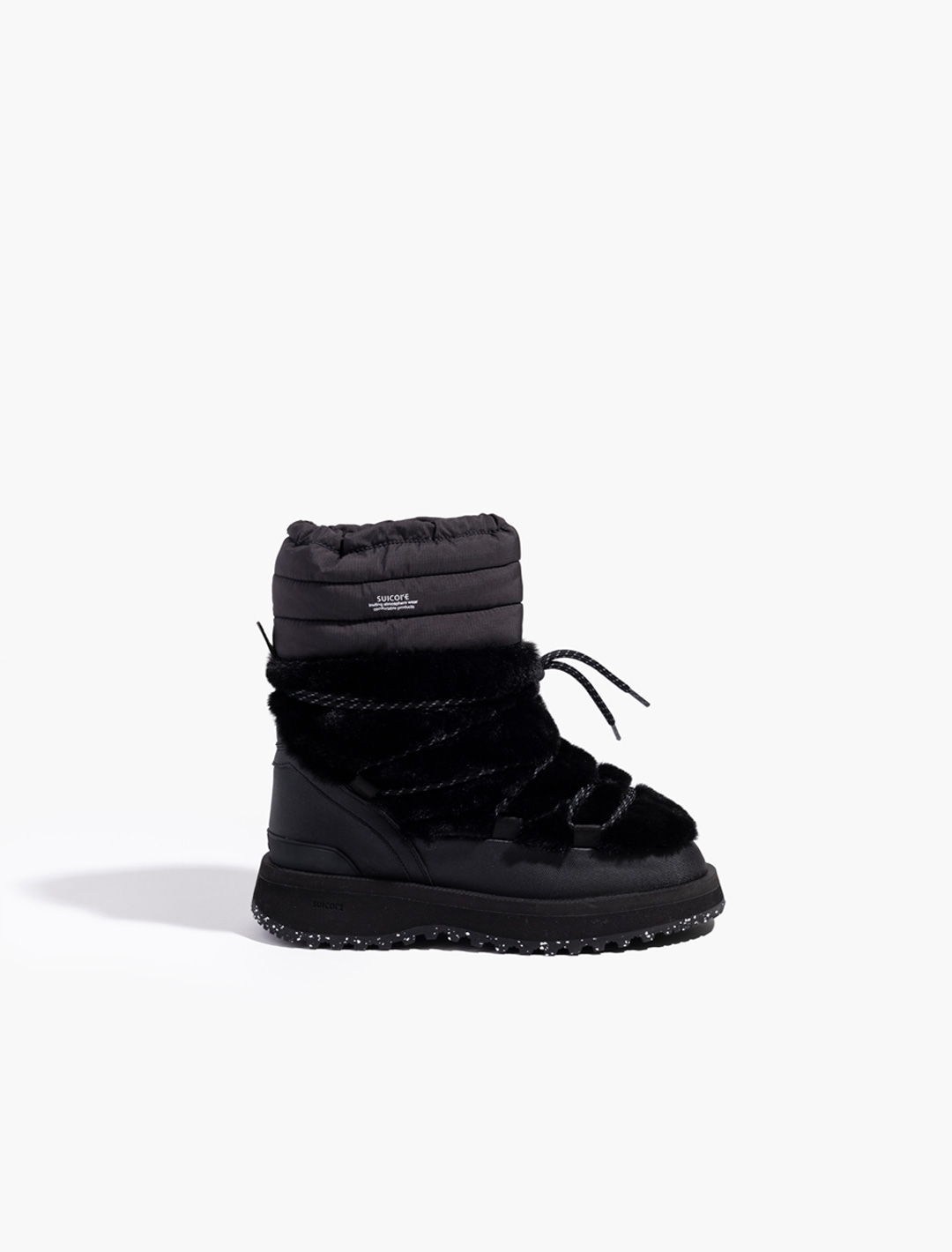BOWER Trek Outsole Hi-lace Fur Boots - Black