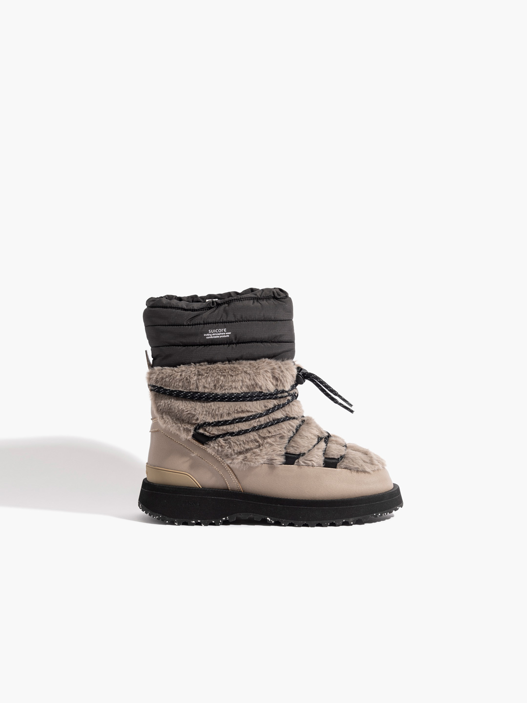 BOWER Trek Outsole Hi-lace Fur Boots - Taupe