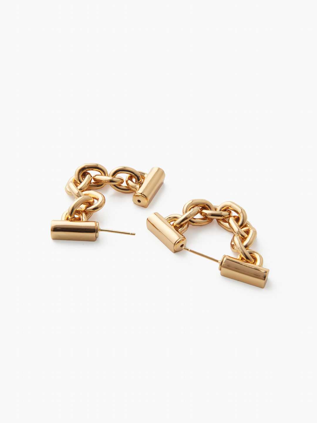 XL Link Chain Pierced Earring - Yellow Gold