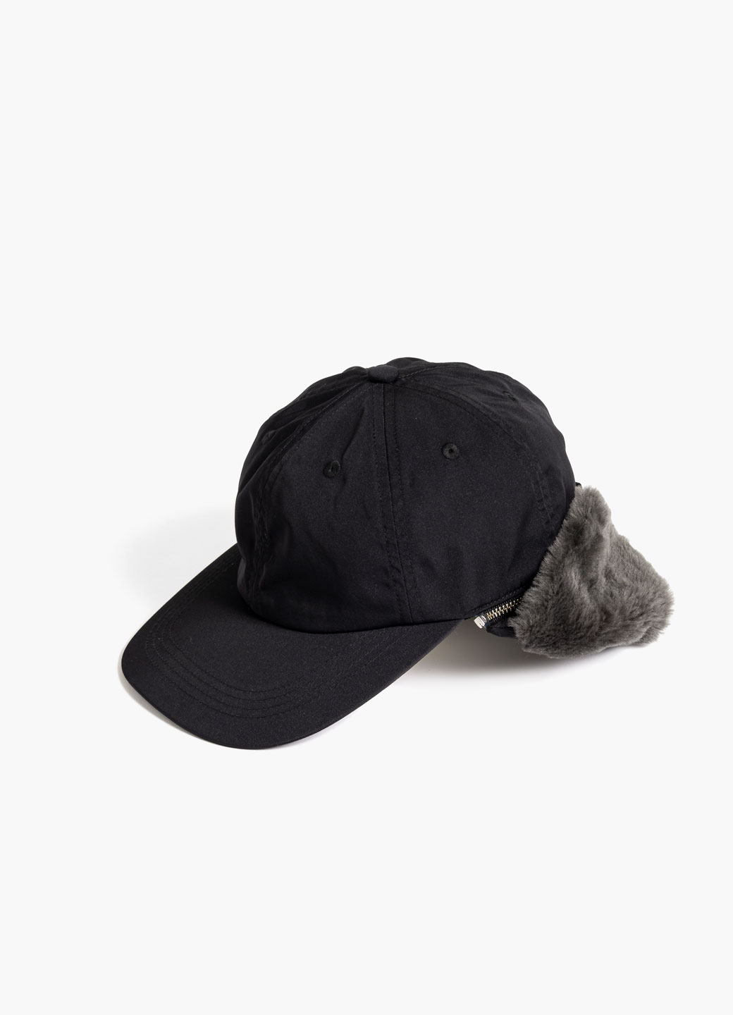 Doly Gaba Detachable Earmuff 6Panel Cap - Black