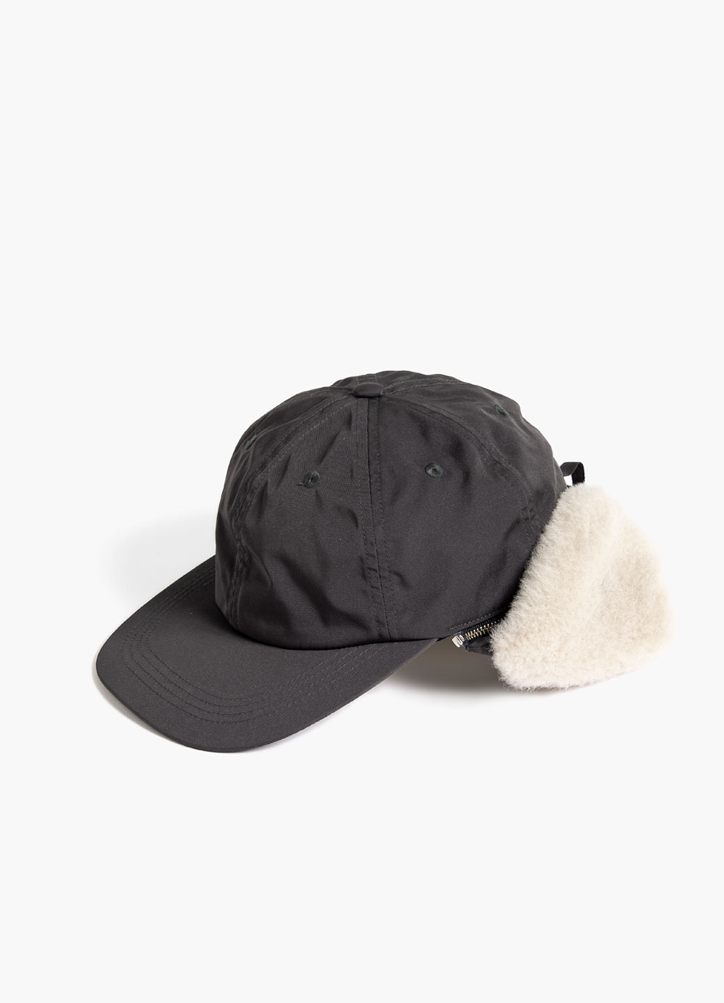 Doly Gaba Detachable Earmuff 6Panel Cap - Dark Gray