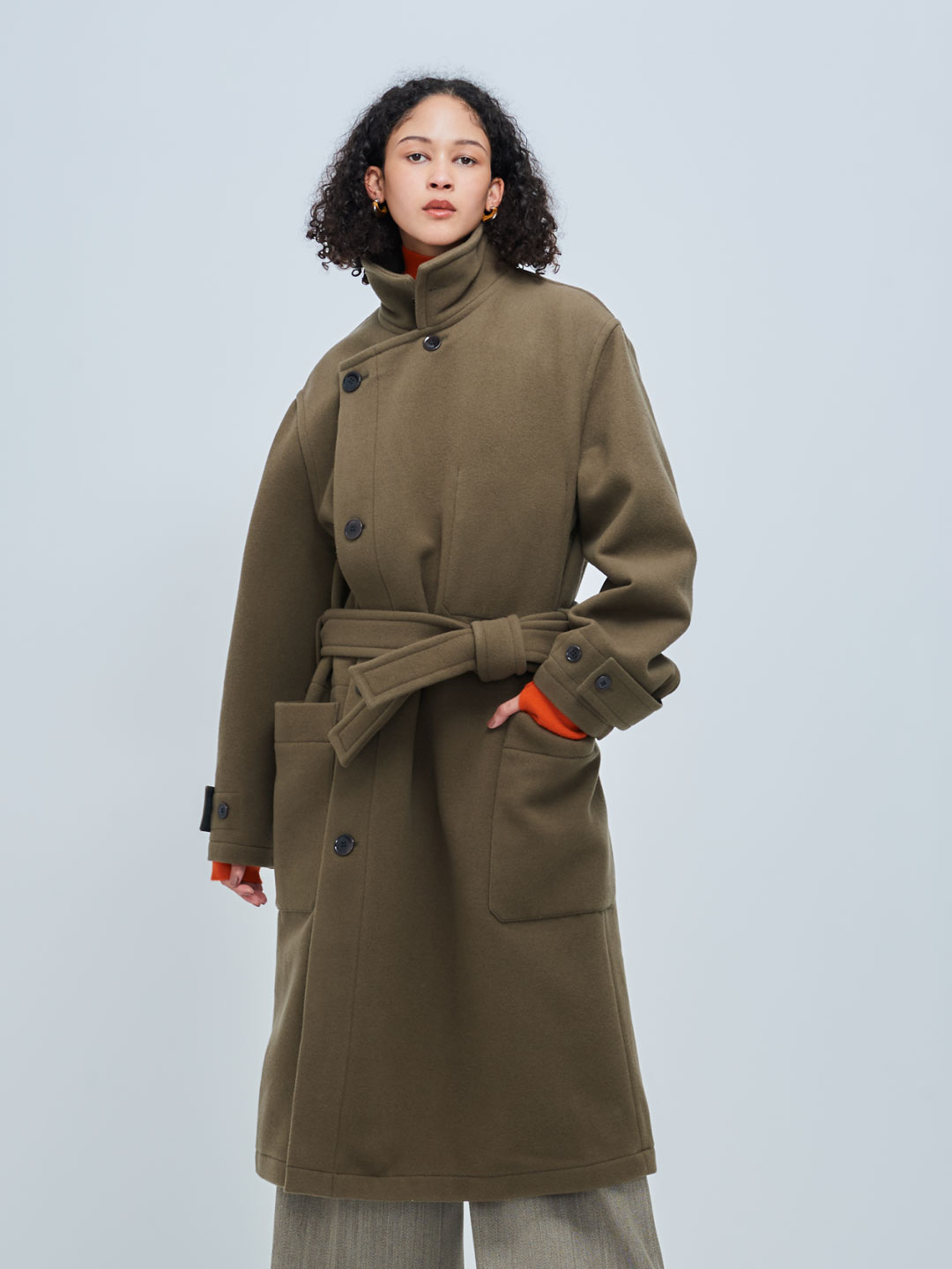 LEMAIRE(ルメール) | ラップ コート - ダークブラウン