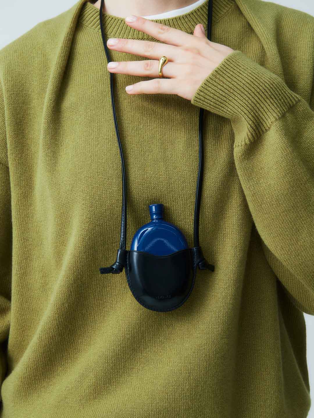 Flask Necklace - Navy