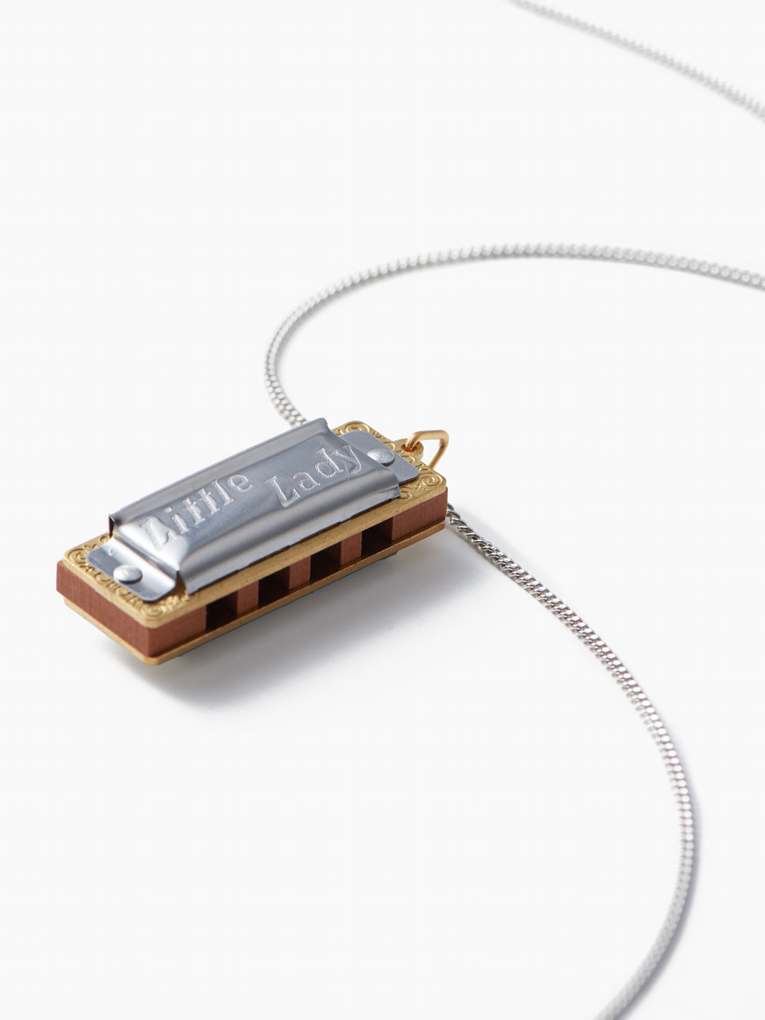 Harmonica Necklace - Silver