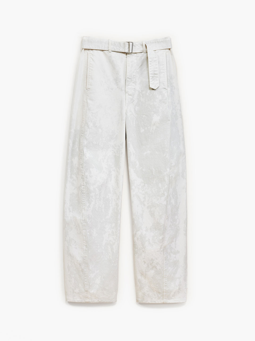 Twisted Belted Pants - Light Gray