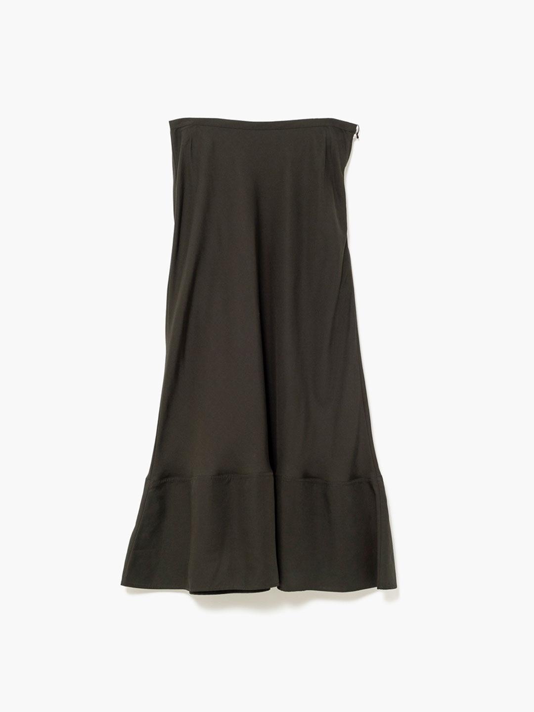 Bias Cut Long Skirt - Dark Brown