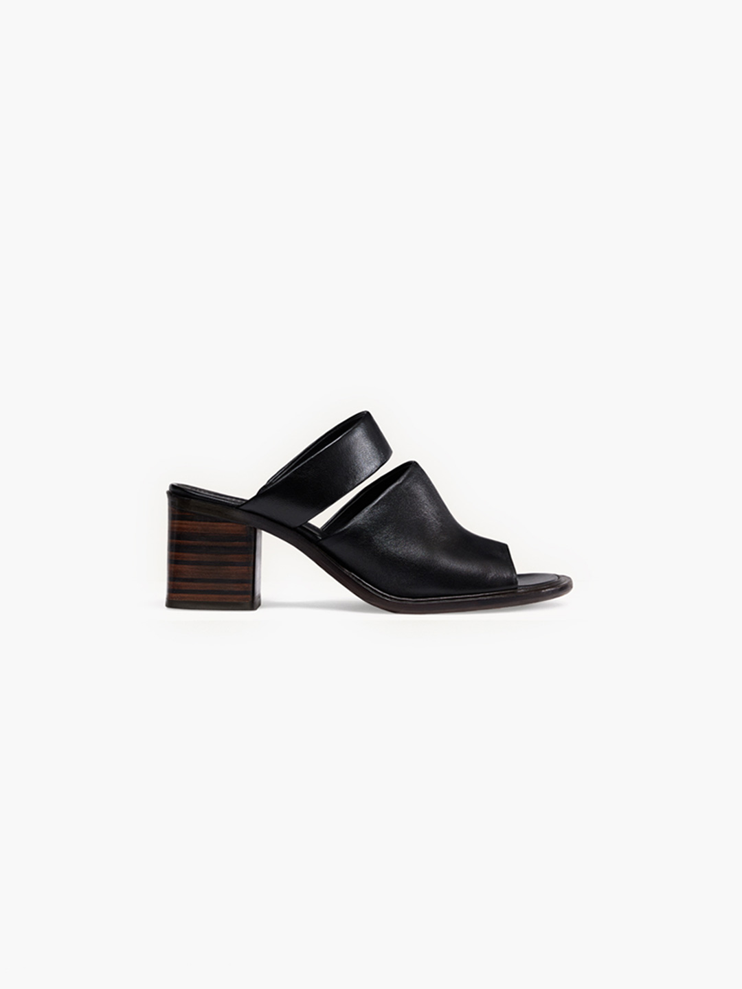 Double Strap Mules 55 - Black
