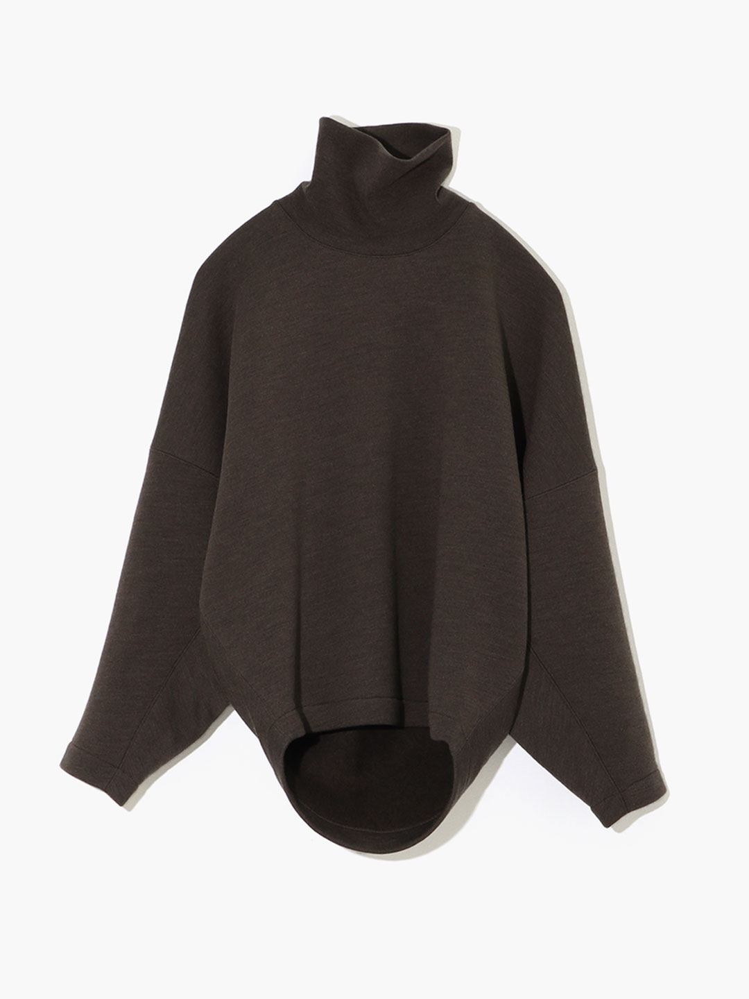 High Neck Sweatshirt - Dark Brown