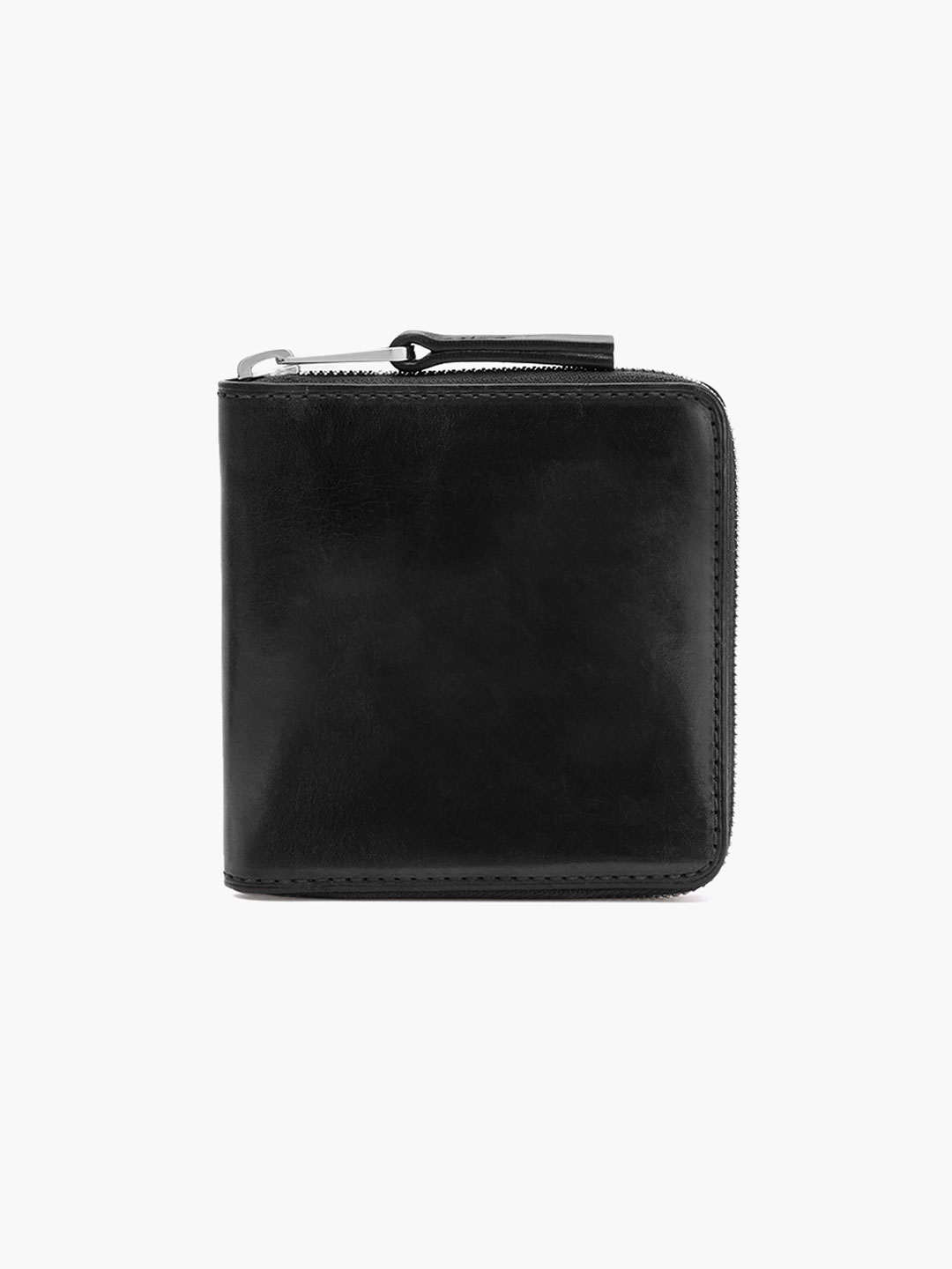 Patina Zip Compact Bi Fold Wallet - Black