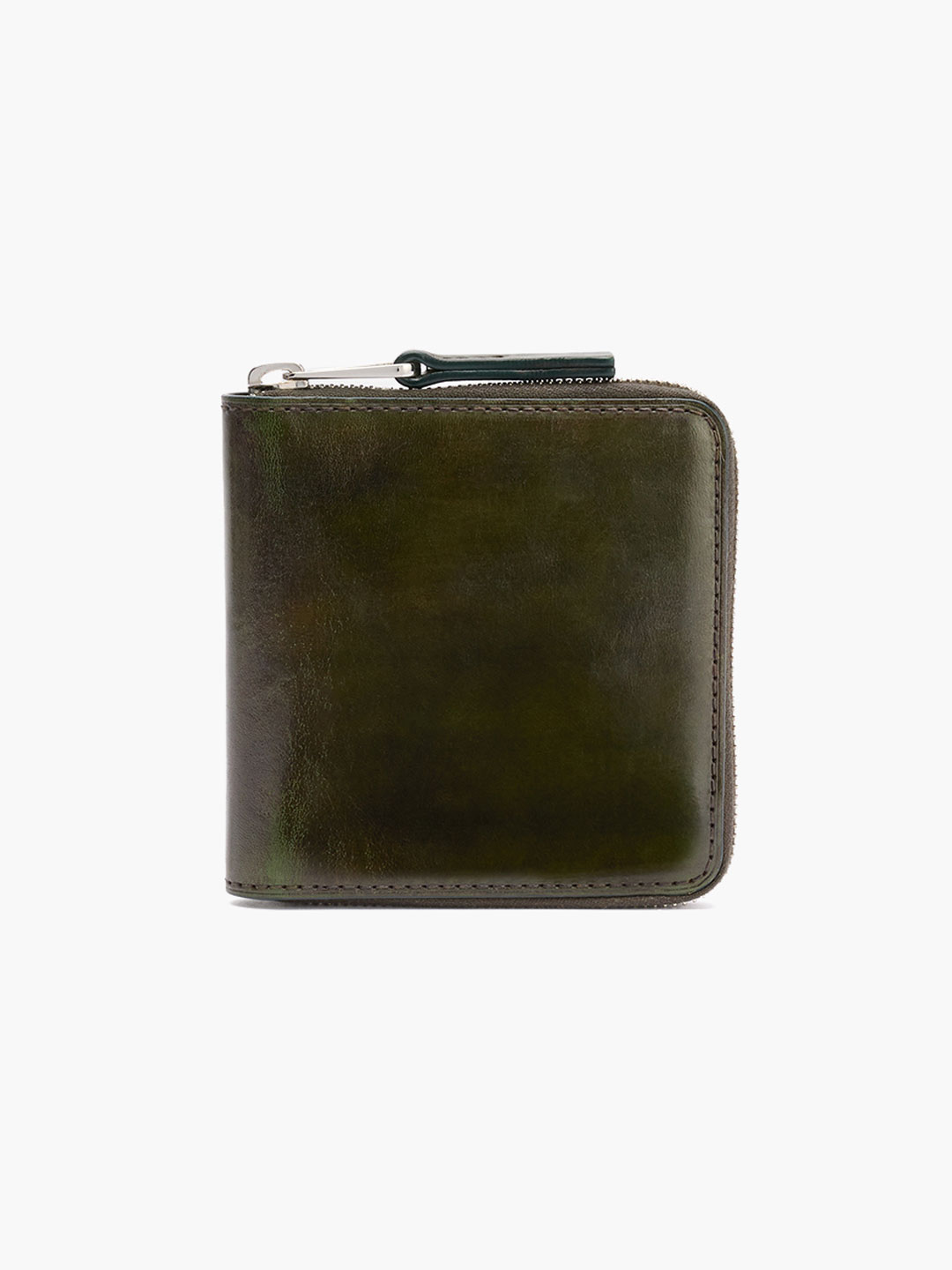 Patina Zip Compact Bi Fold Wallet - Kahki