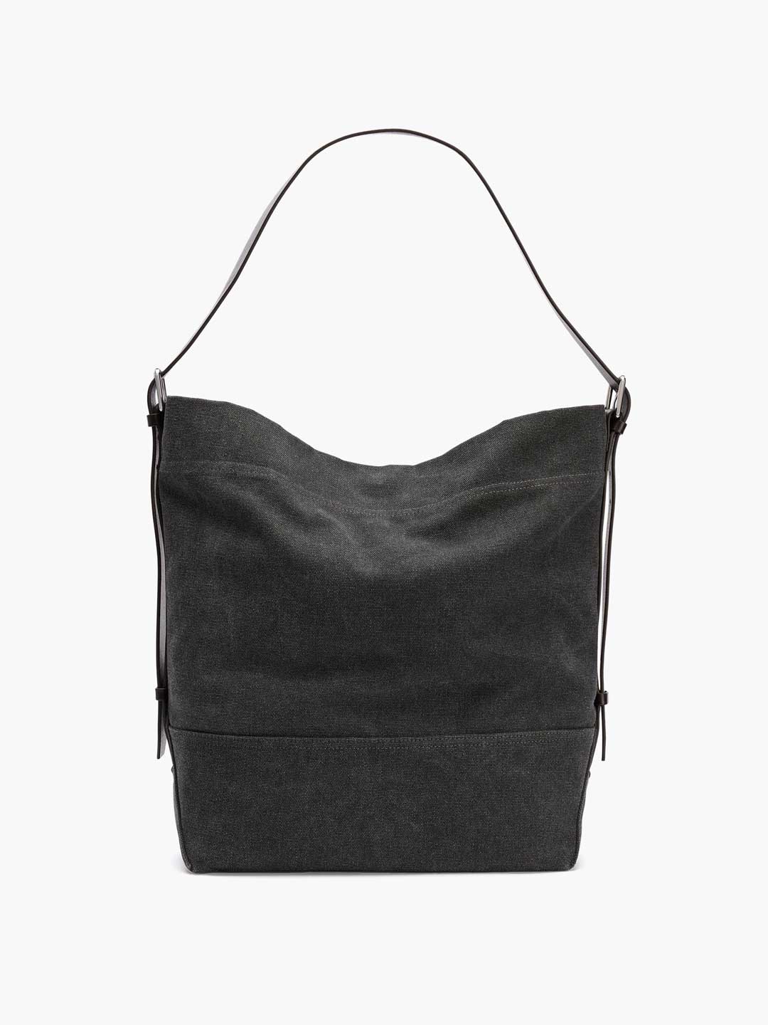 Belted Tote Bag - Ash Black