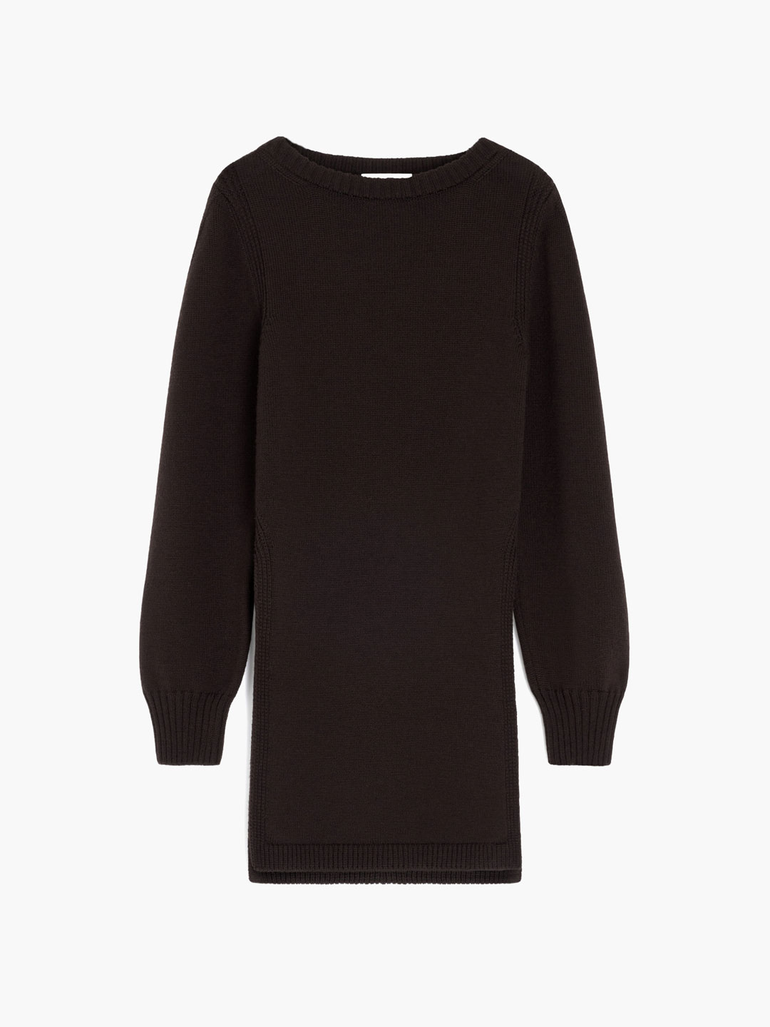 Sweater with Slit - Burgundy