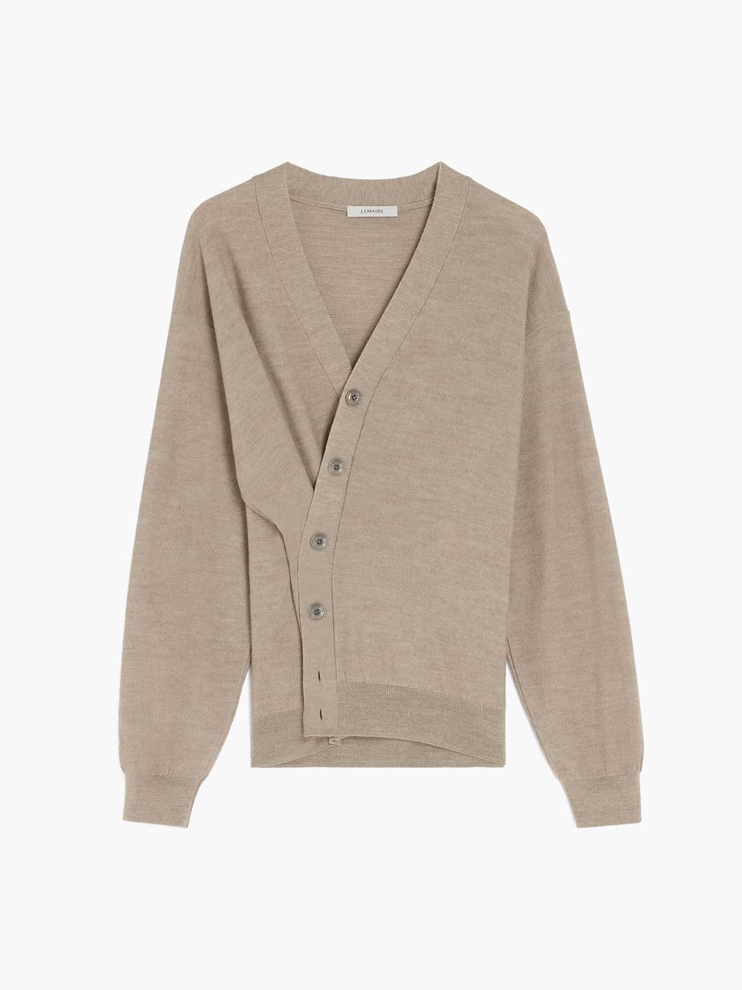 Relaxed Twisted Cardigan - Light Beige