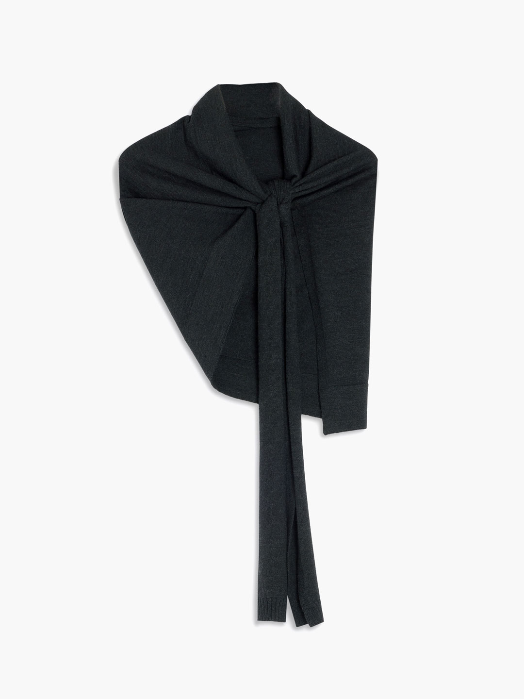 Trompe L'oeil Scarf - Charcoal Grey