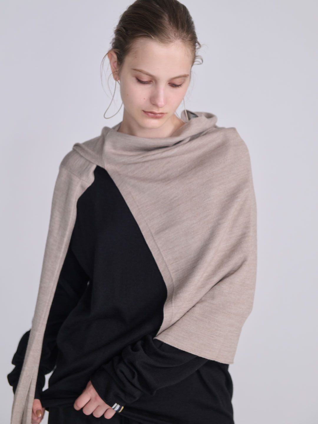 LE MAIRE(ルメール) | トルンプ ルイユ スカーフ - ライトベージュ