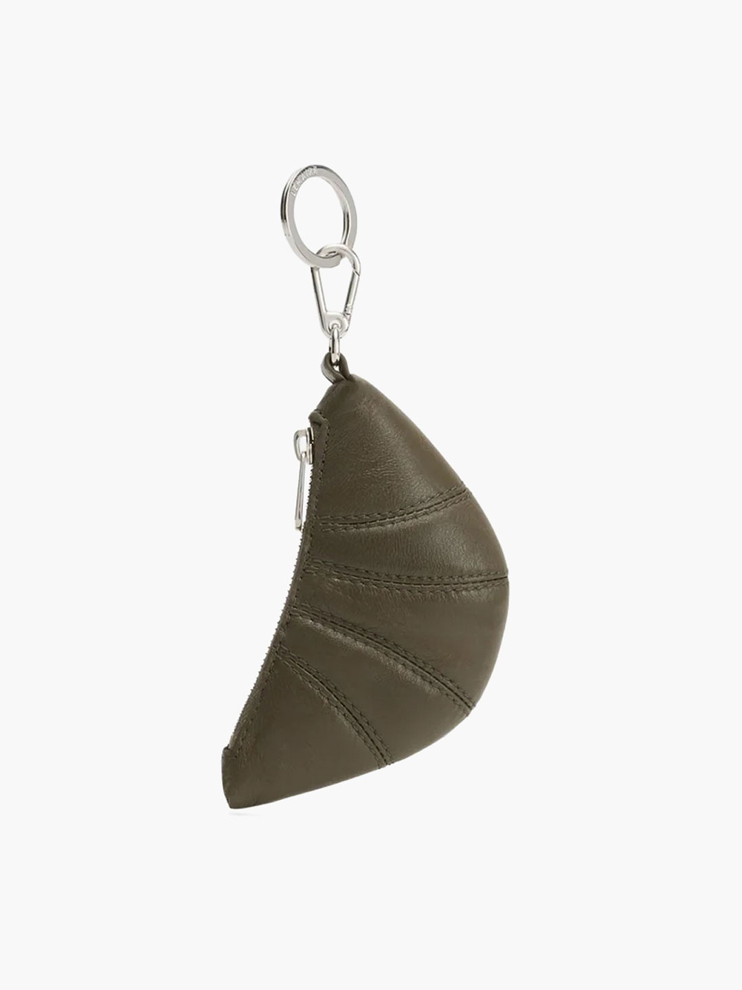 Mini Croissant Keyring Nappa Leather - Khaki