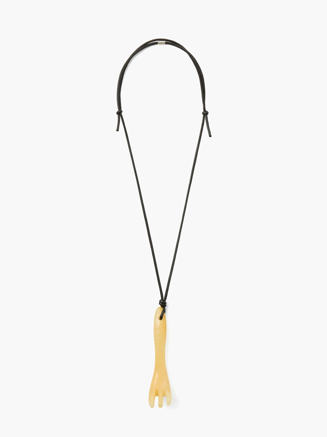 Gua Sha Fork Necklace - Yellow