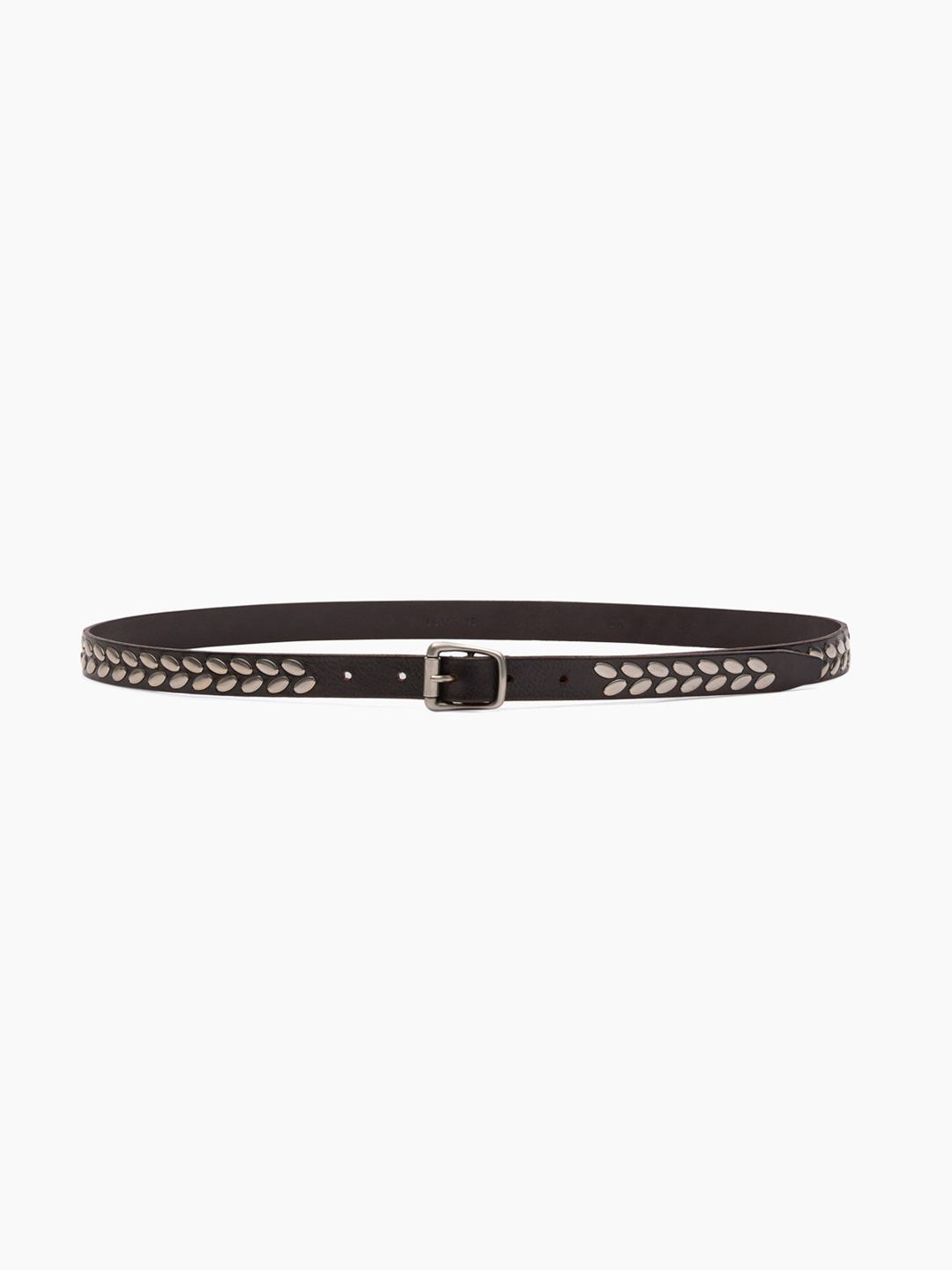 Almond Stud Belt 20 - Dark Brown
