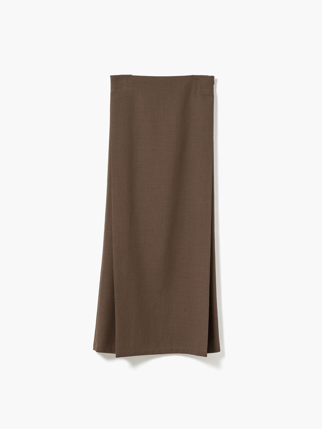 Pleated Long Skirt - Brown