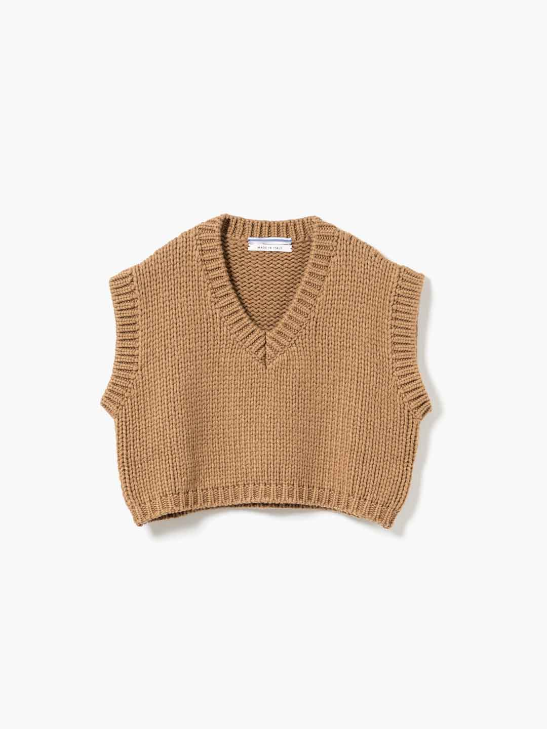 Camel Short Vest - Camel