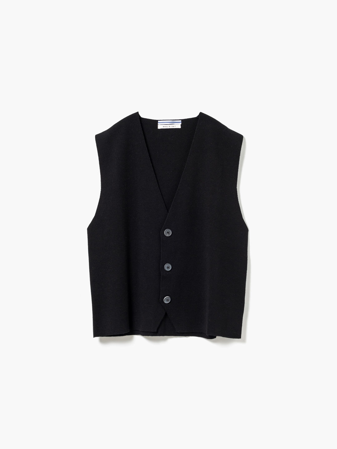 Button Down Vest - Black