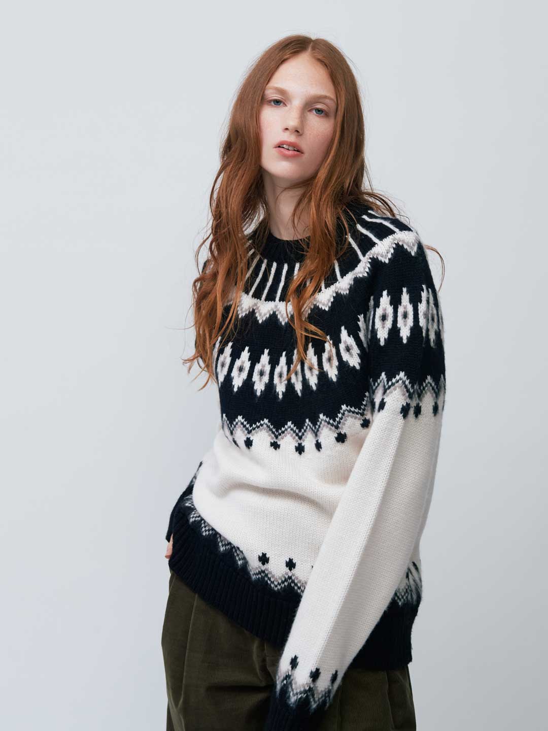 Oversized Mountain Knit - White