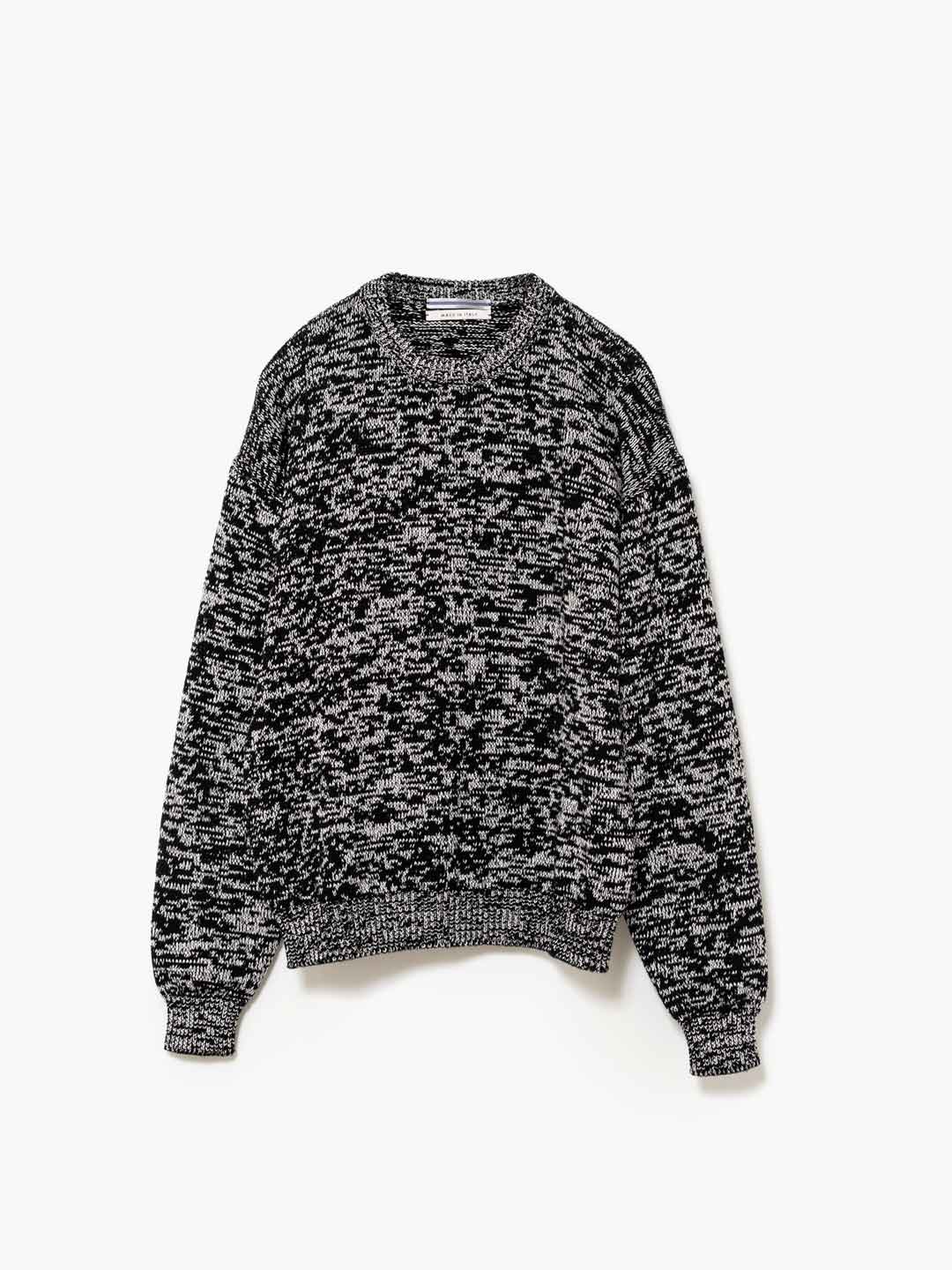 Maxi Melange Oversized Knit - Black