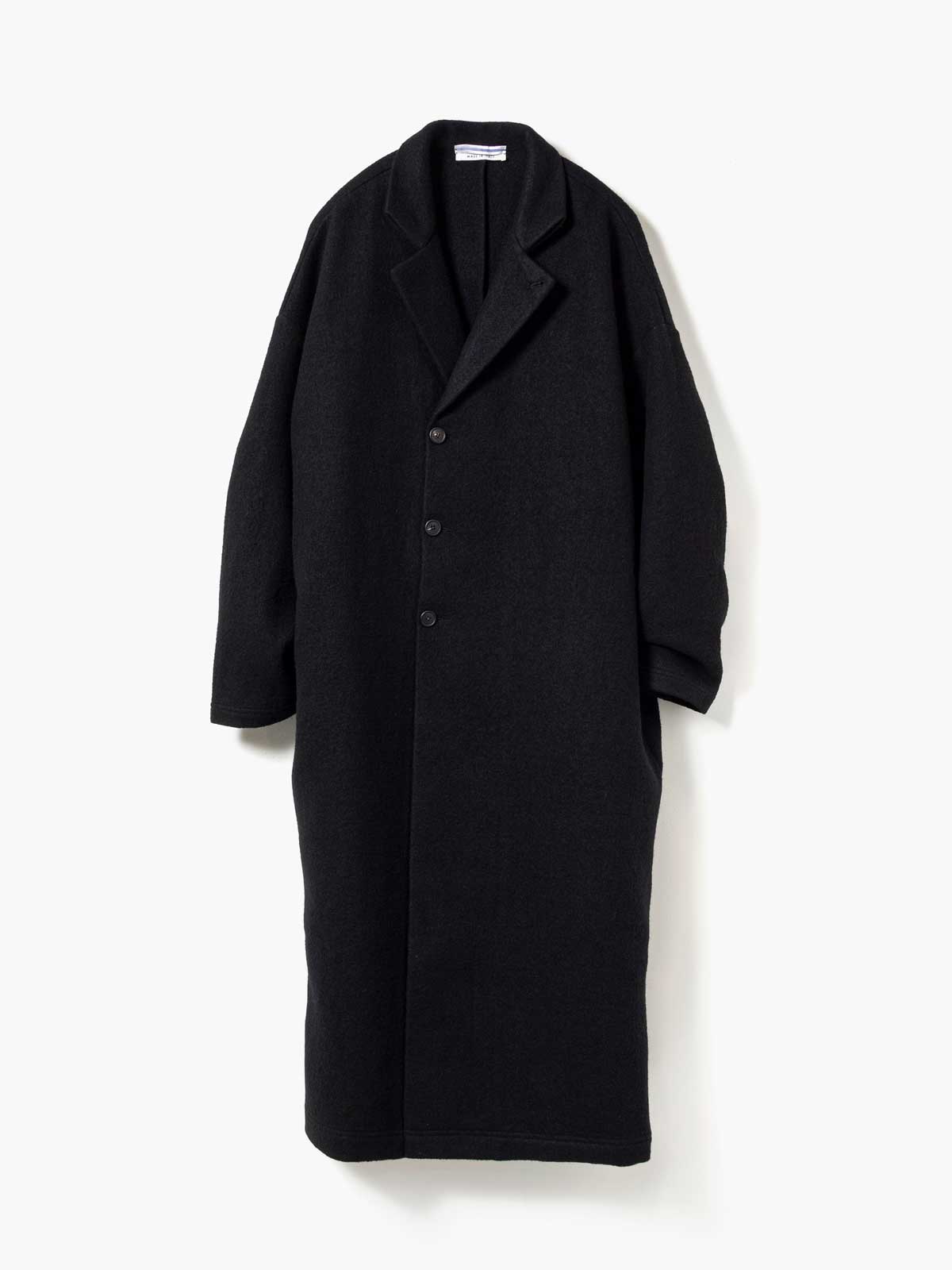 Wool Long Coat - Black